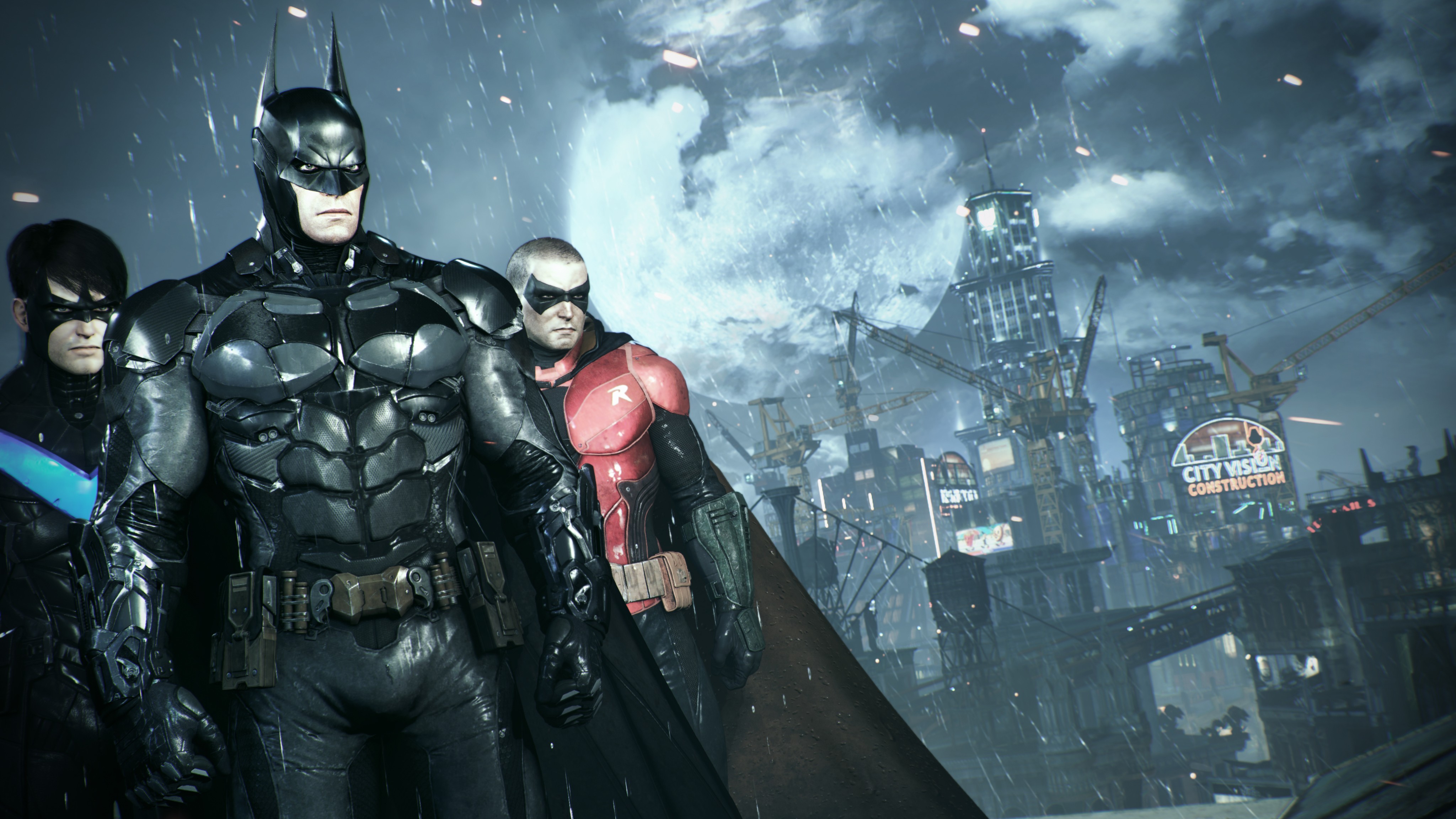 Batman Batman Arkham Knight Gotham City Nightwing Robin Character Video Games 4096x2304