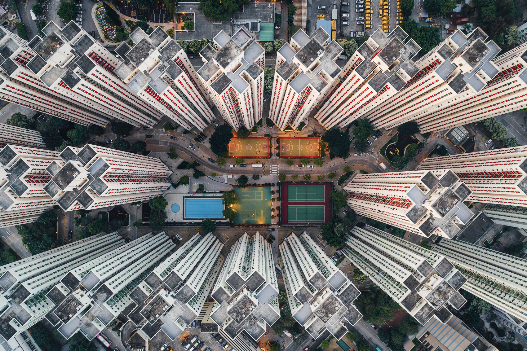 Architecture Building Cityscape Skyscraper City Aerial View Hong Kong Photography Tennis Courts Road 1700x1133