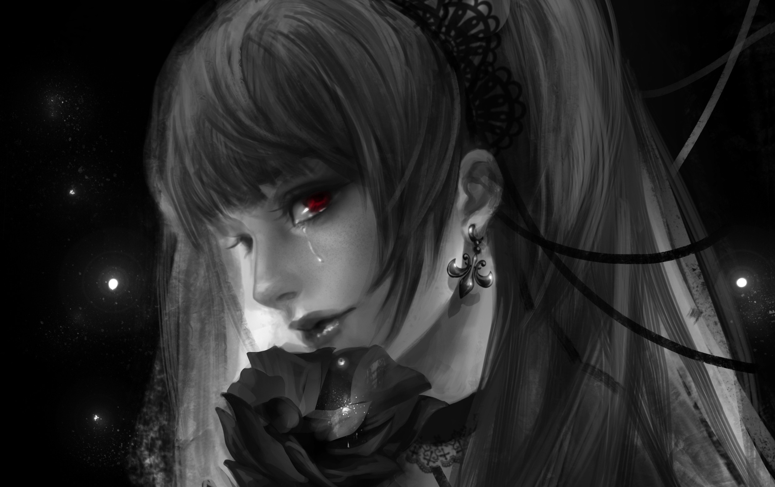 Anime Girls Artwork Gothic Death Note Amane Misa Goths 2500x1572
