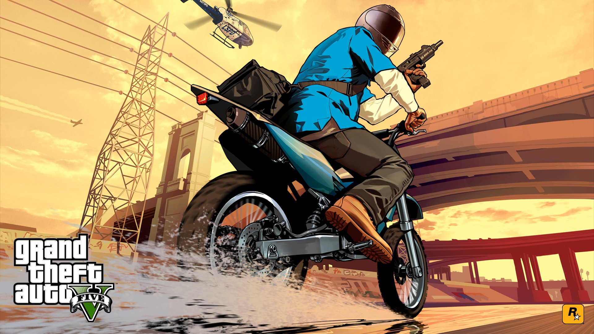 Video Games Video Game Art Motorcycle Vehicle Gangster 1920x1080