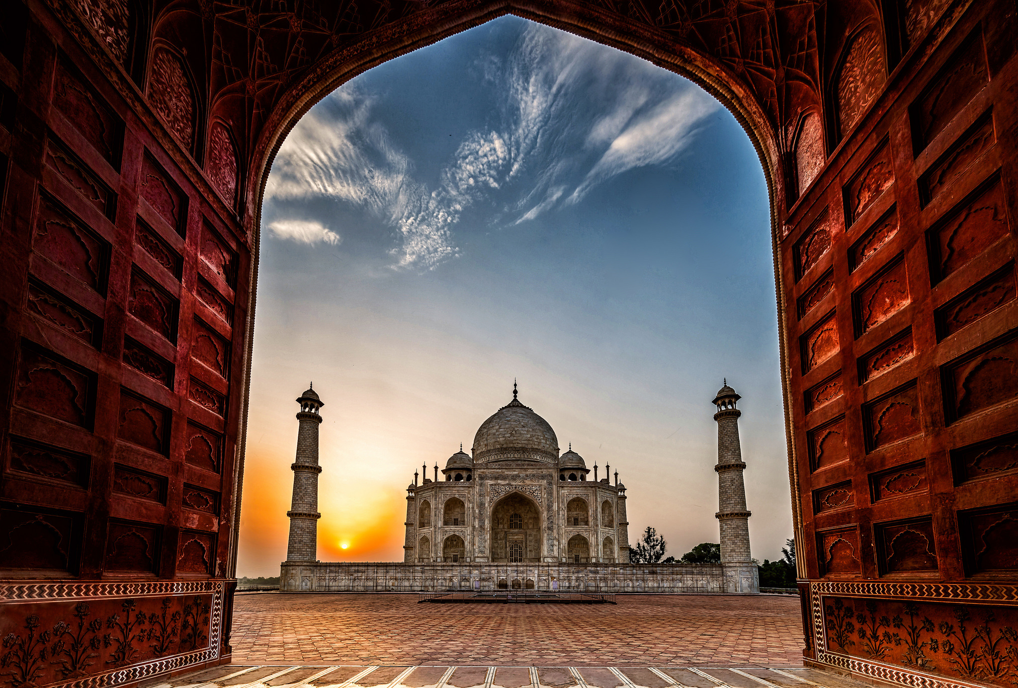 Taj Mahal India Monument Building Dome 2048x1385