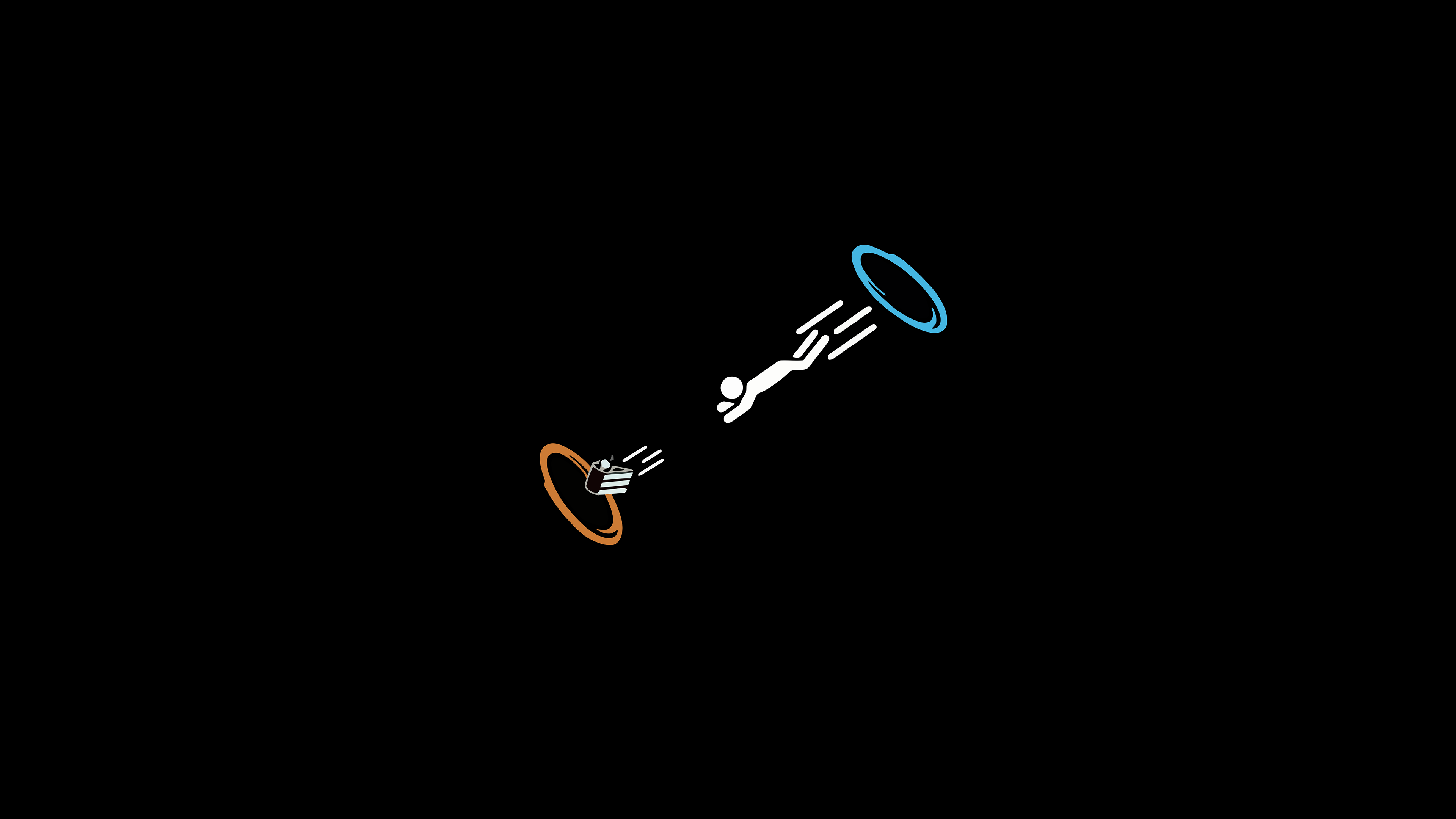 Simple Simple Background Black Background Portal Game 3840x2160