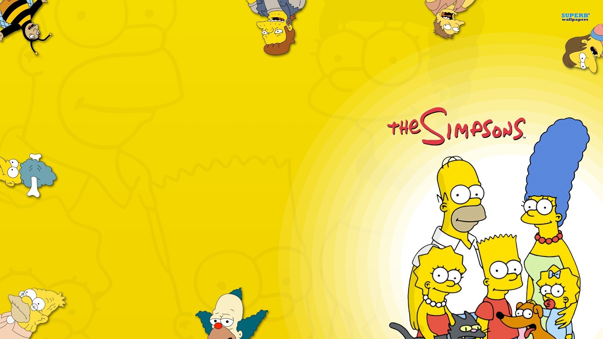 Homer Simpson Marge Simpson Bart Simpson Lisa Simpson Maggie Simpson 1920x1080