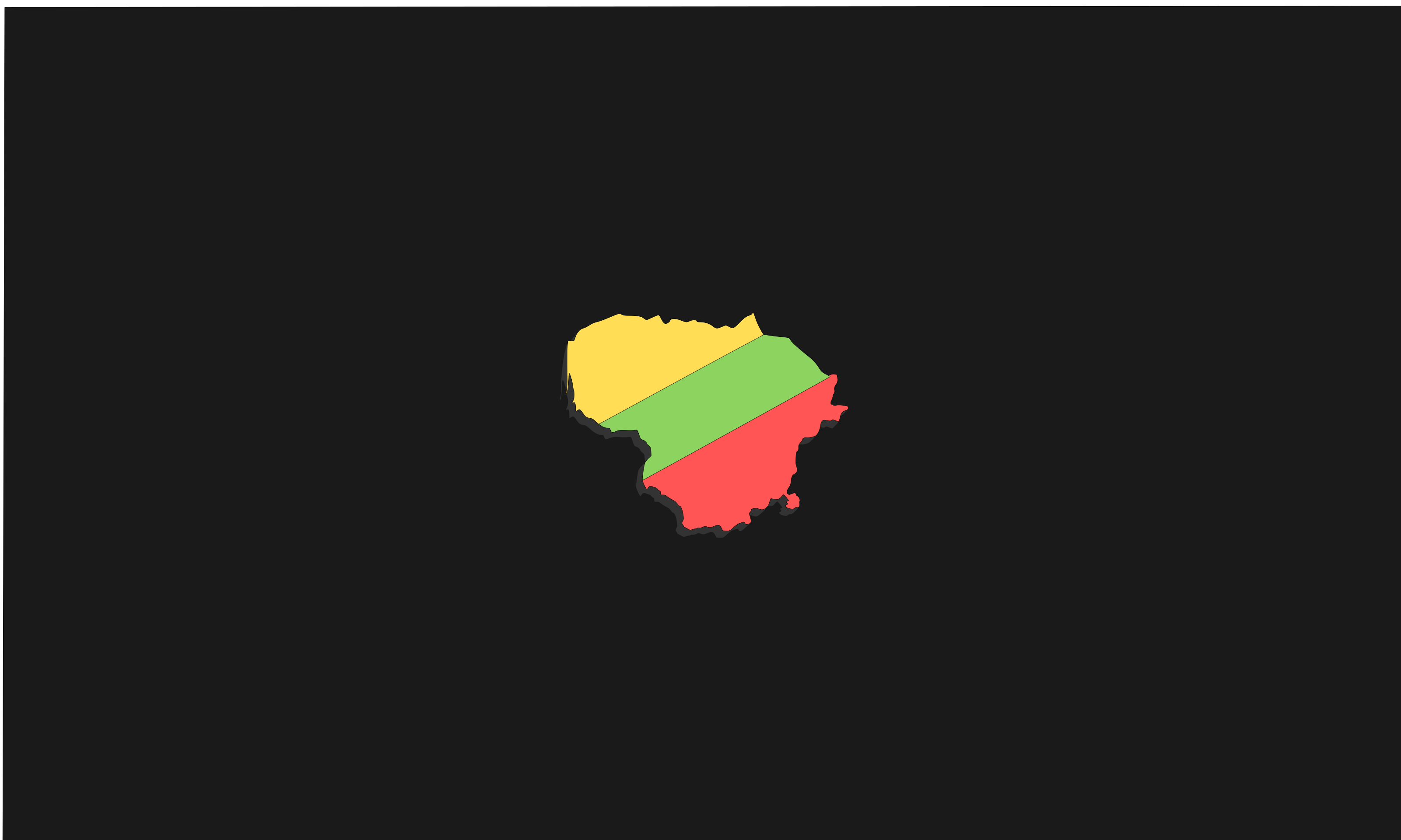 Minimalism Geography Map Lithuania Flag Simple Background Simple 3200x1920