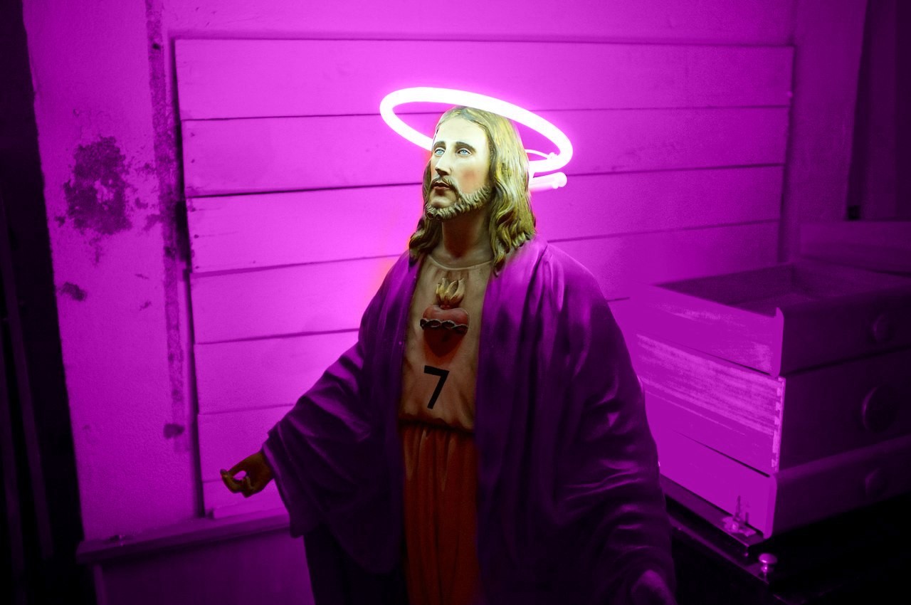 Jesus Christ Neon Numbers 1280x850