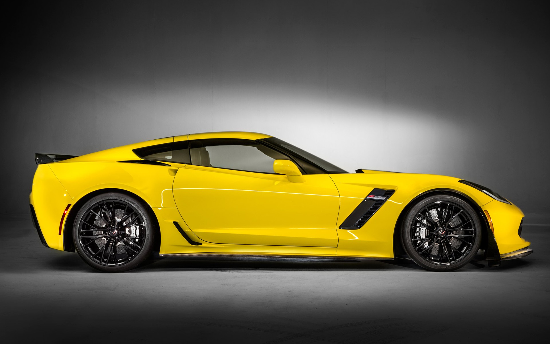 2015 Chevrolet Corvette Z06 Chevrolet Corvette Z06 Car Yellow Cars Side View 1920x1200