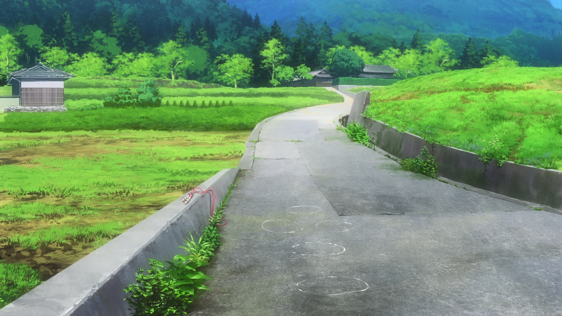 Non Non Biyori Landscape Road 1920x1080