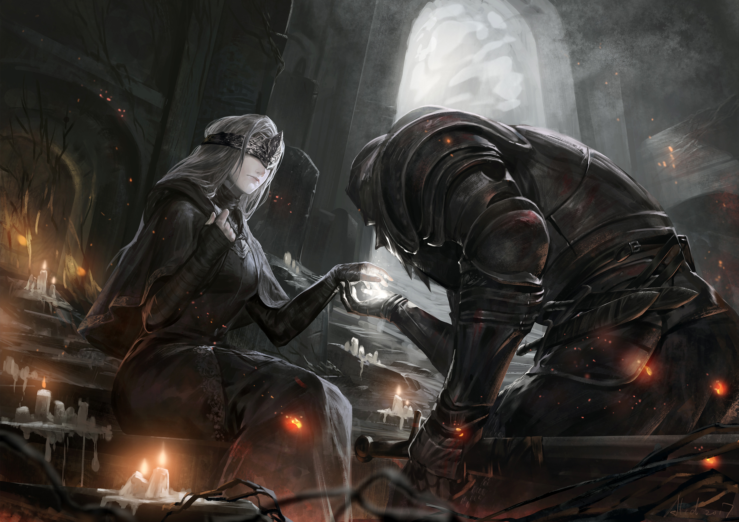 Dark Souls Dark Souls Iii Fire Keeper Alcd Pixiv Fantasia 2481x1754