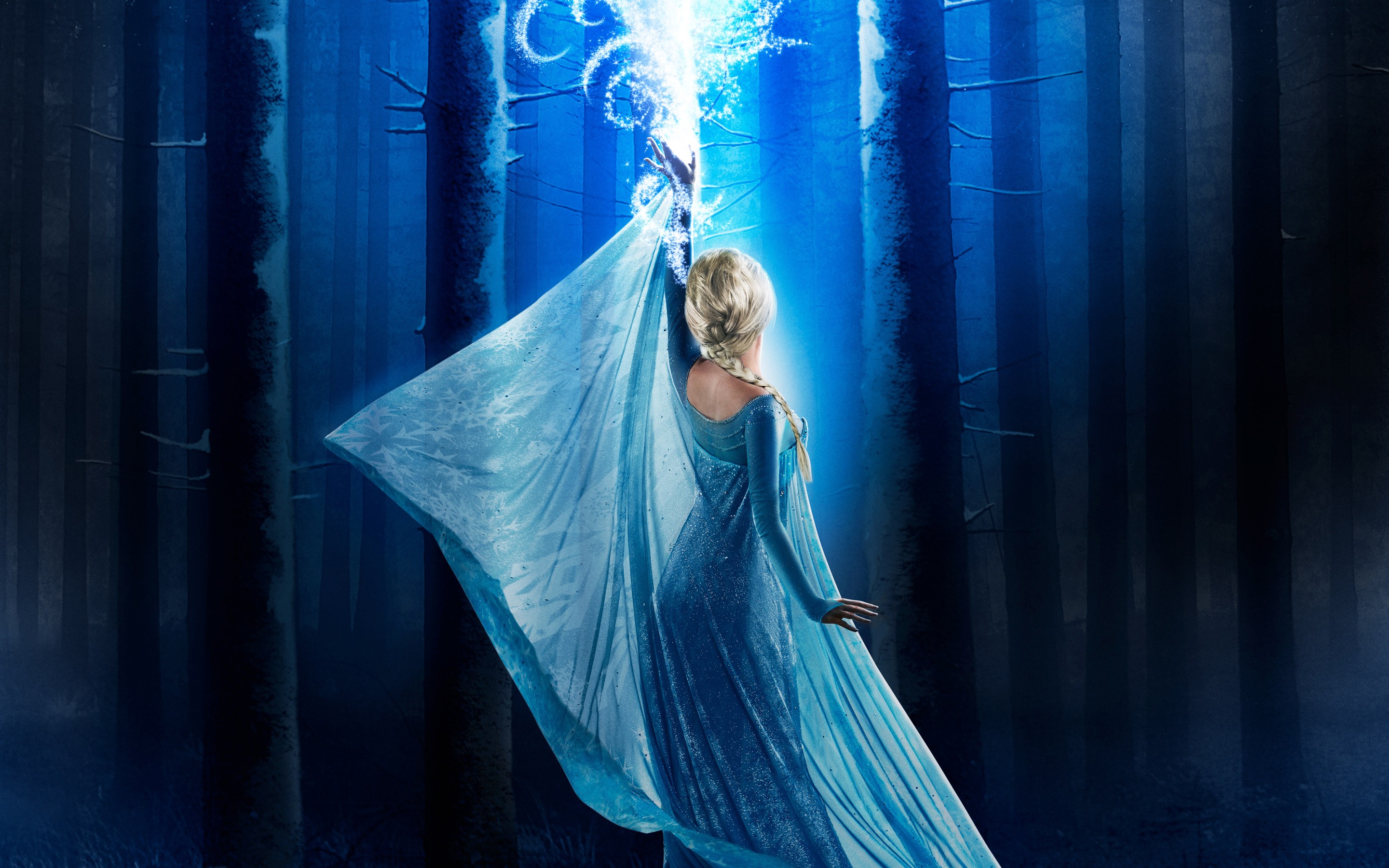 Frozen Movie Fantasy Girl Disney Princesses Blonde Dress Blue Dress Once Upon A Time 2880x1800