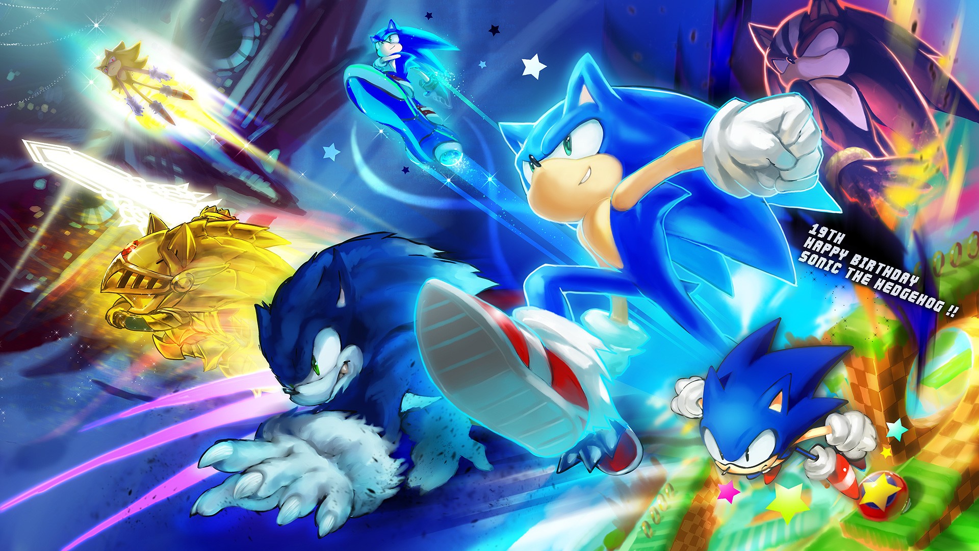 Sonic The Hedgehog Super Sonic Sonic The Werehog Classic Sonic Darkspine Sonic 1920x1080