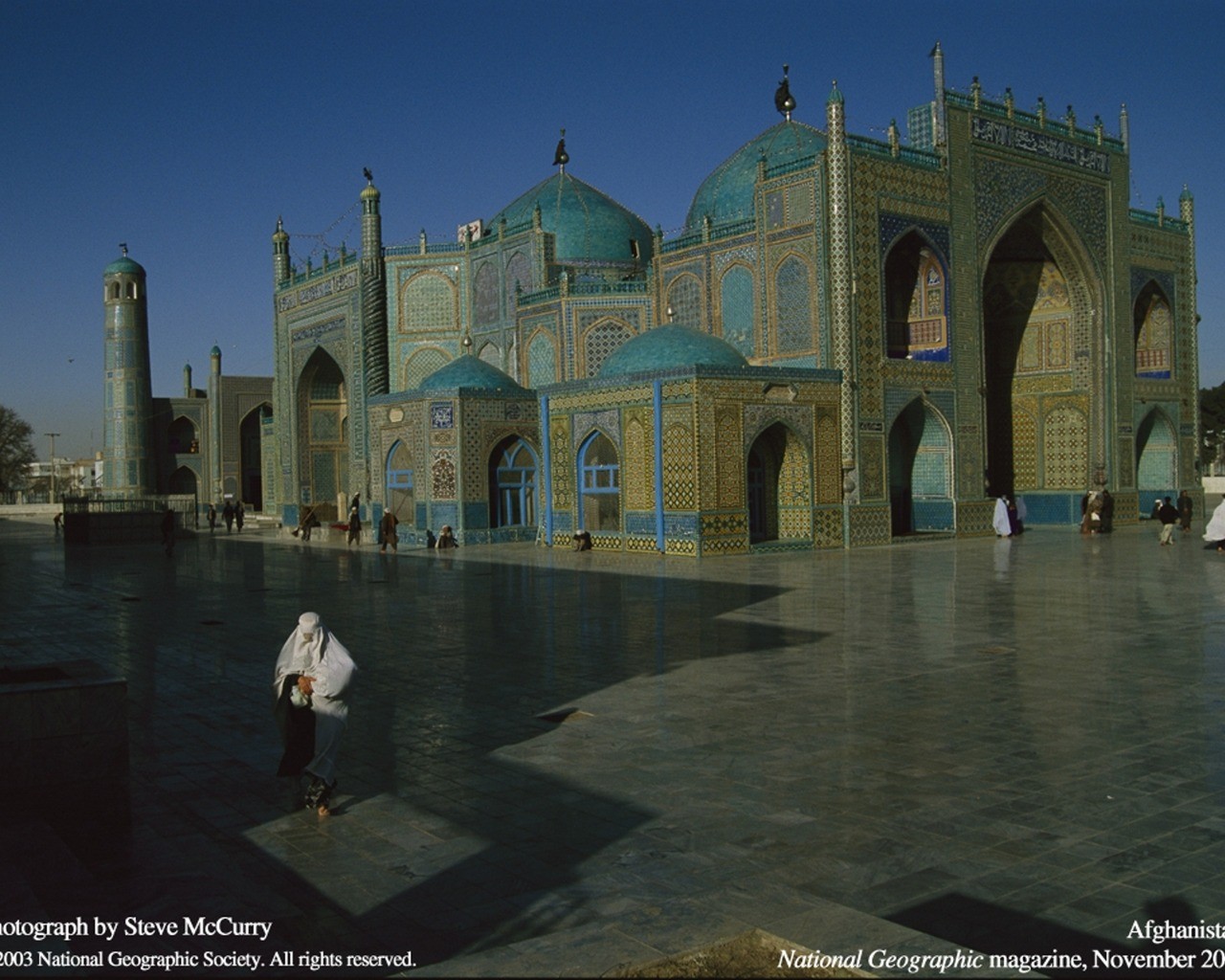 Afghanistan Mosque Landscape 1280x1024