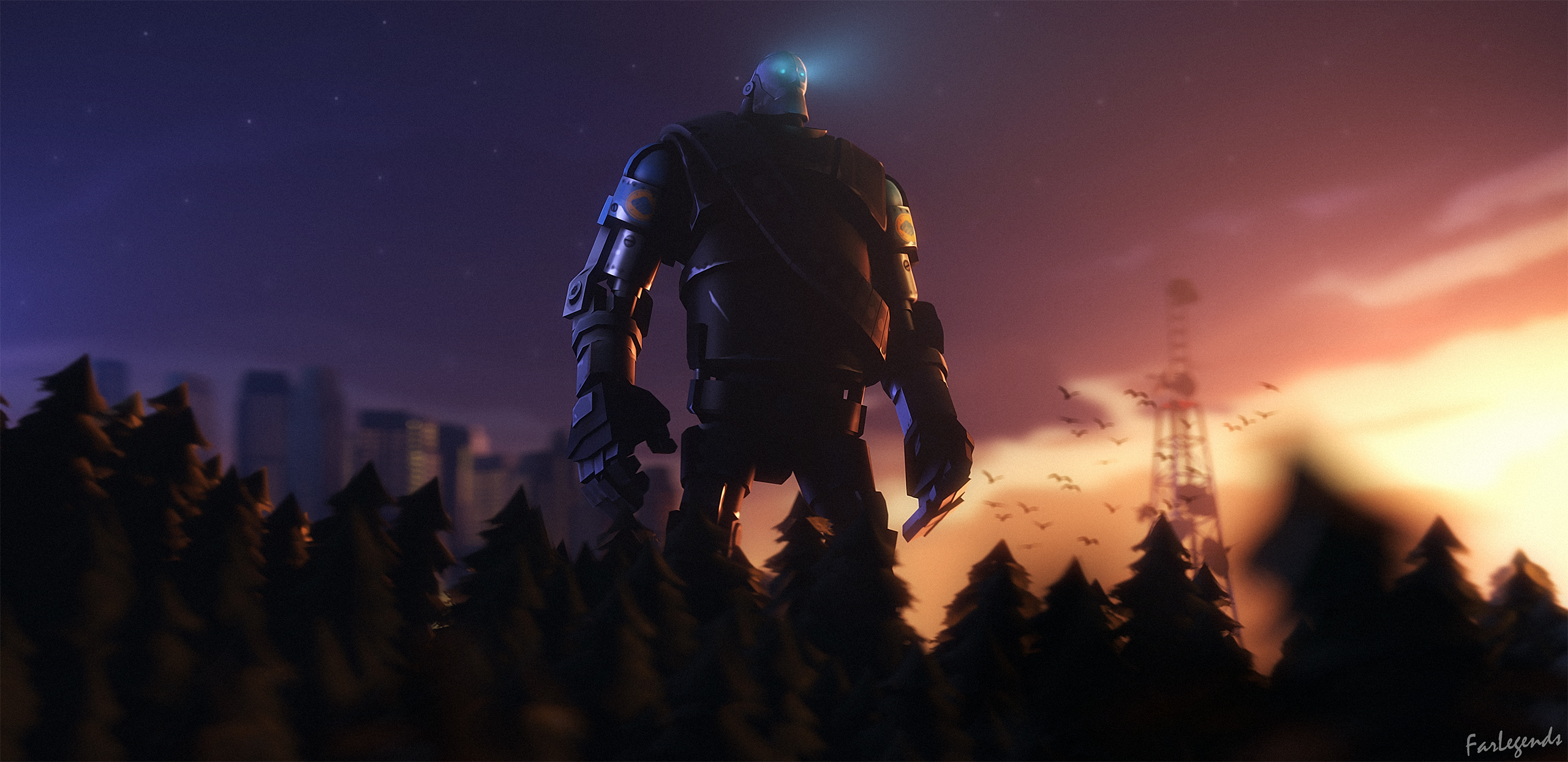 Valve Steam Software Source Filmmaker Source Engine Heavy TF2 Forest Robot Giant 2560x1244