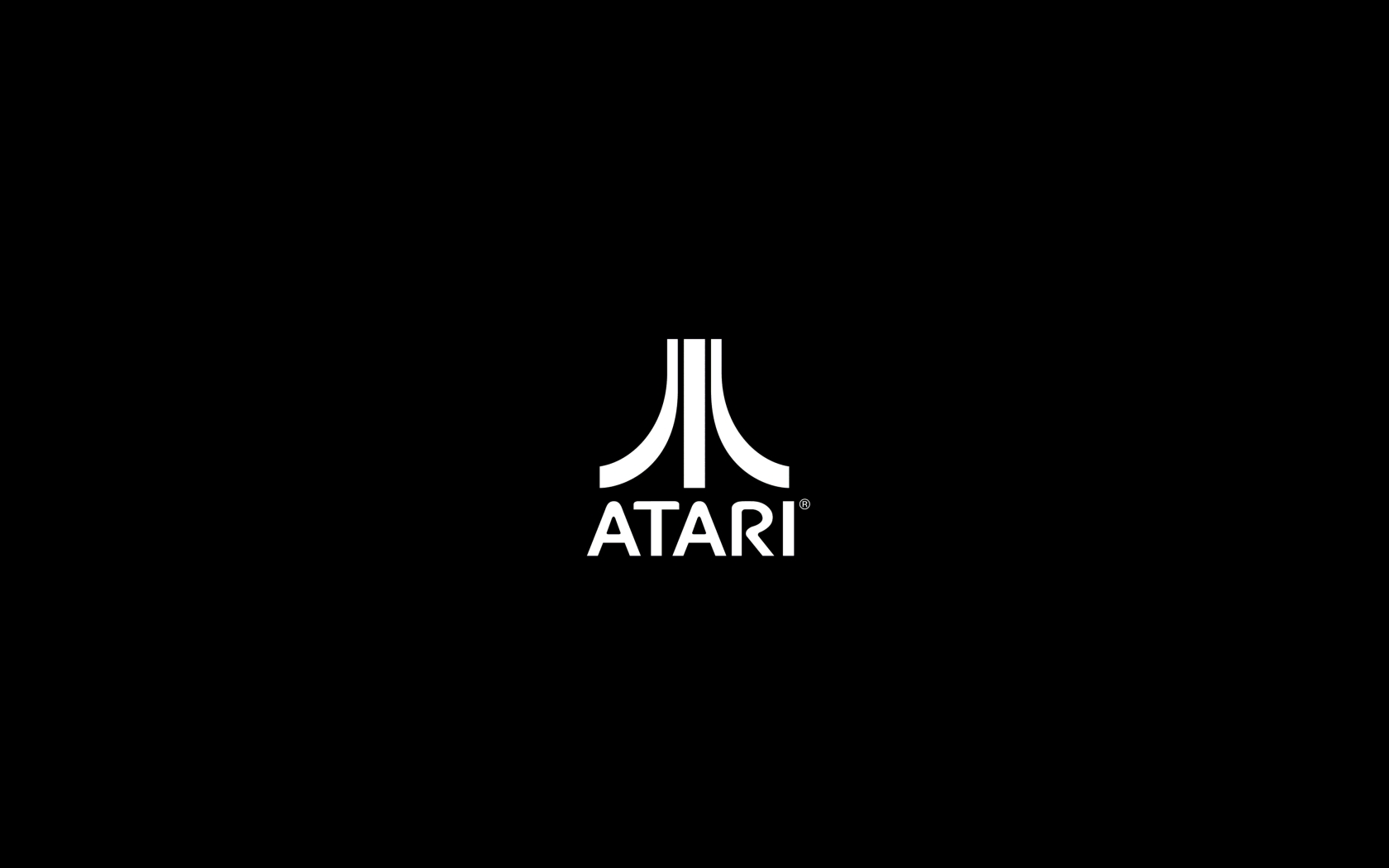 Minimalism Logo Atari Brands Vintage Computer Black Background 1680x1050