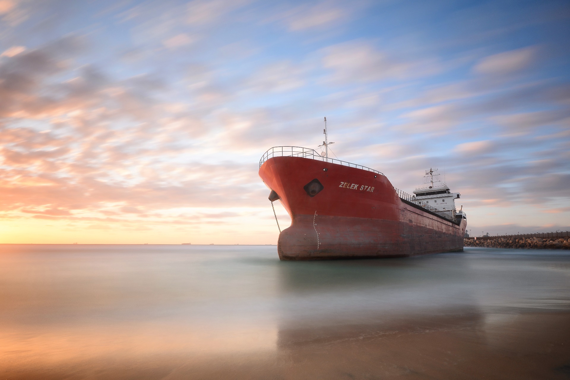 Shipwreck Ship Vehicle Sunlight Sky 1920x1280