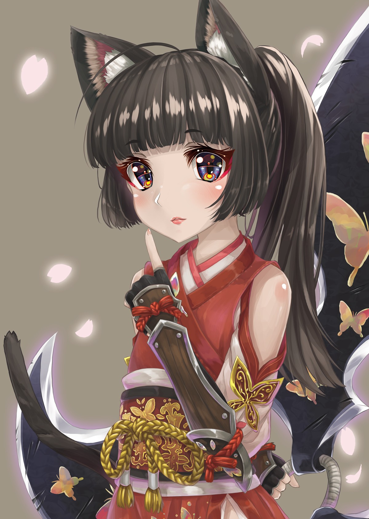 Anime Anime Girls Long Hair Tera Online Animal Ears Nekomimi Tail Weapon 1200x1688