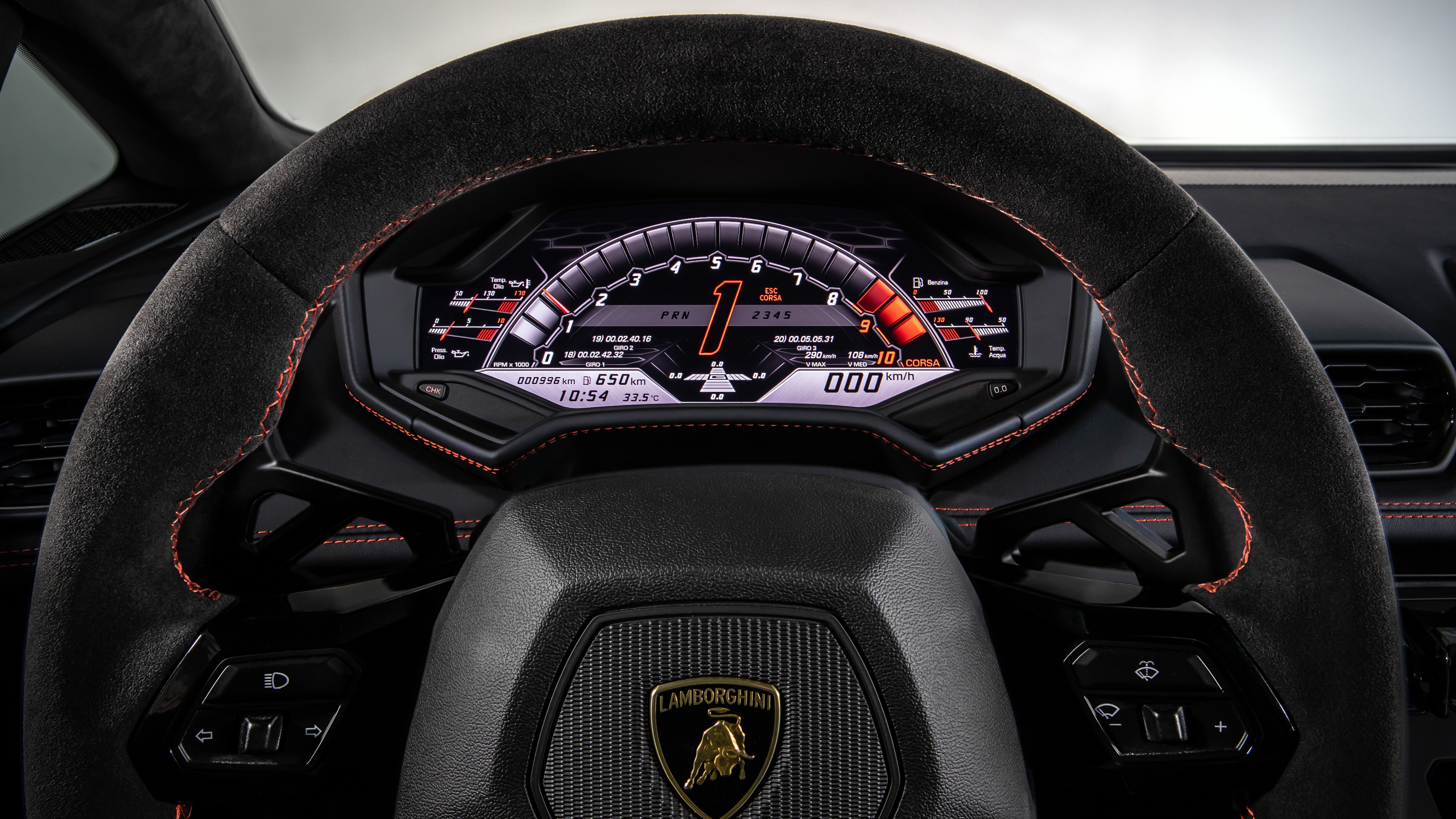 Lamborghini Huracan Car Vehicle Black Vehicle Interiors 5120x2880