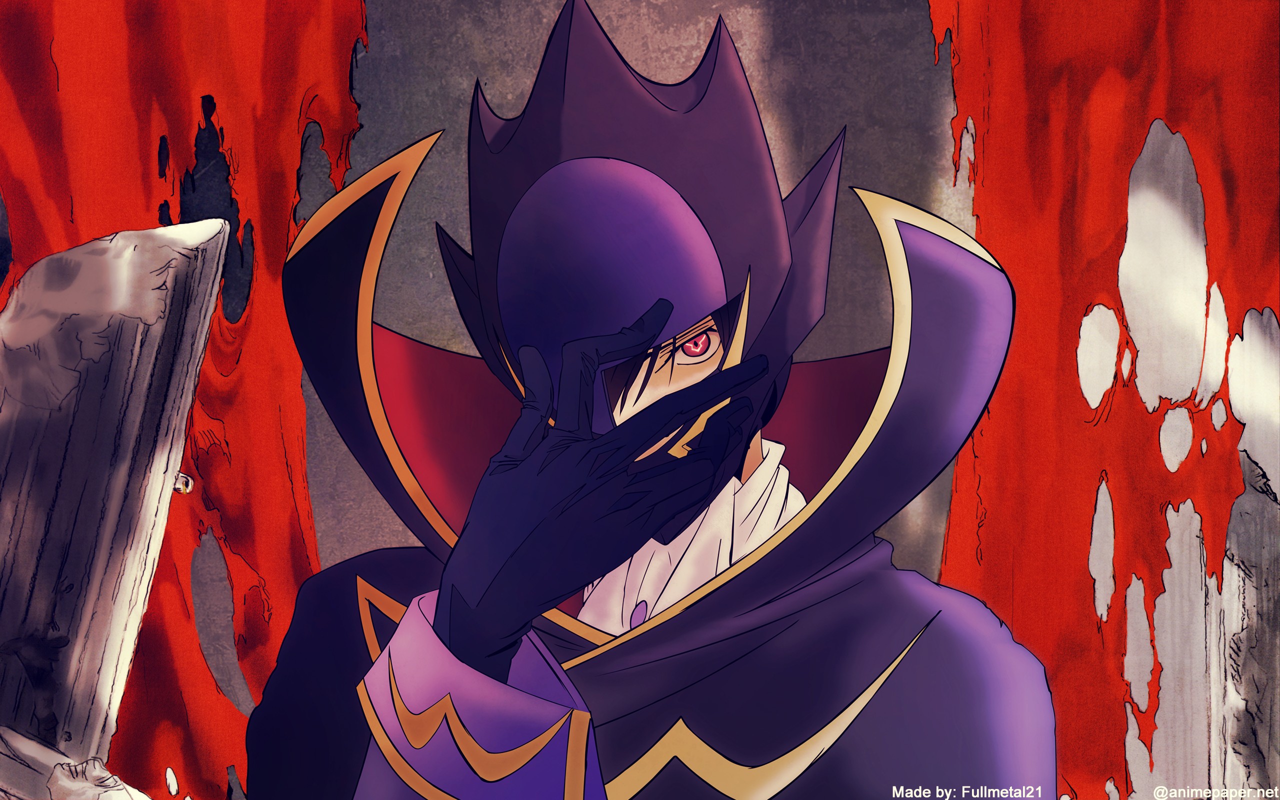 Zero Code Geass Lamperouge Lelouch The Order Of The Black Knights Anime 2560x1600