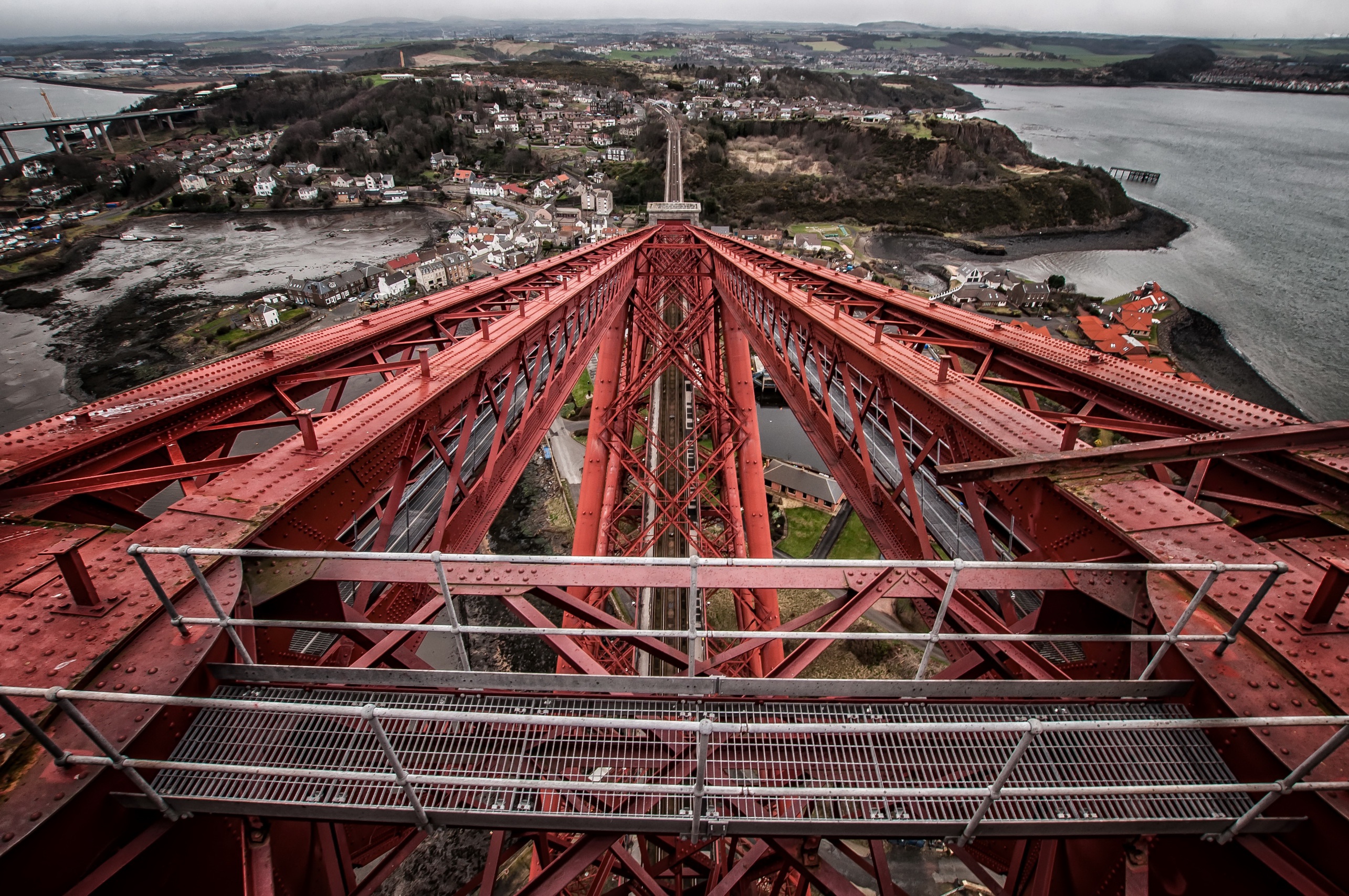 Forth Bridge Metal Red Scotland Architecture 2570x1707