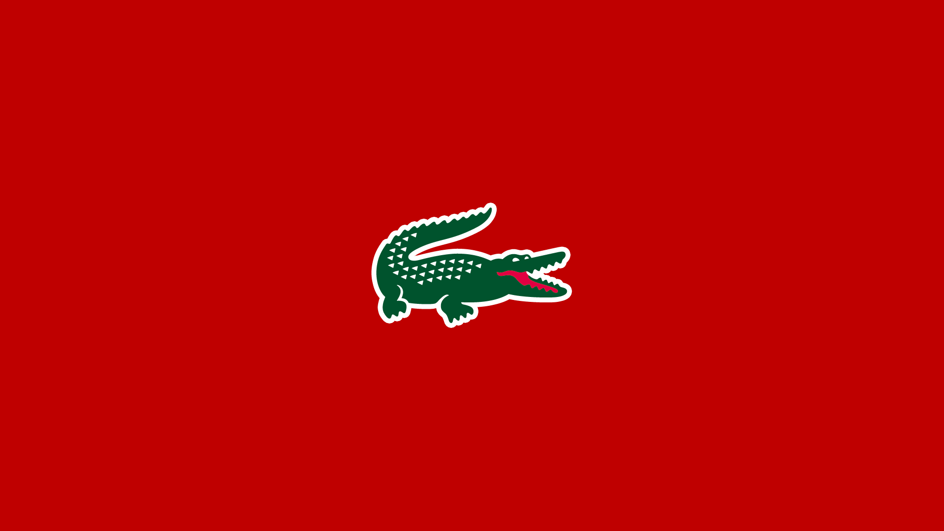 Lacoste Logo Minimalism Digital Art Red Red Background 1920x1080