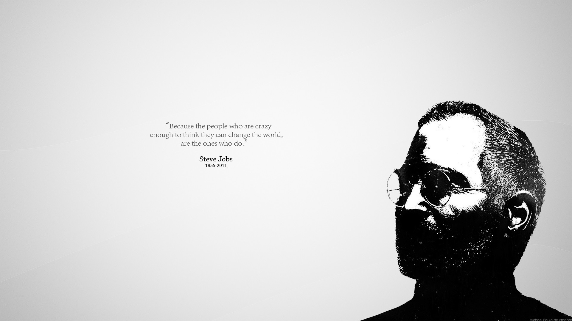 Steve Jobs Quote Simple Background Monochrome Typography Men Minimalism 1920x1080