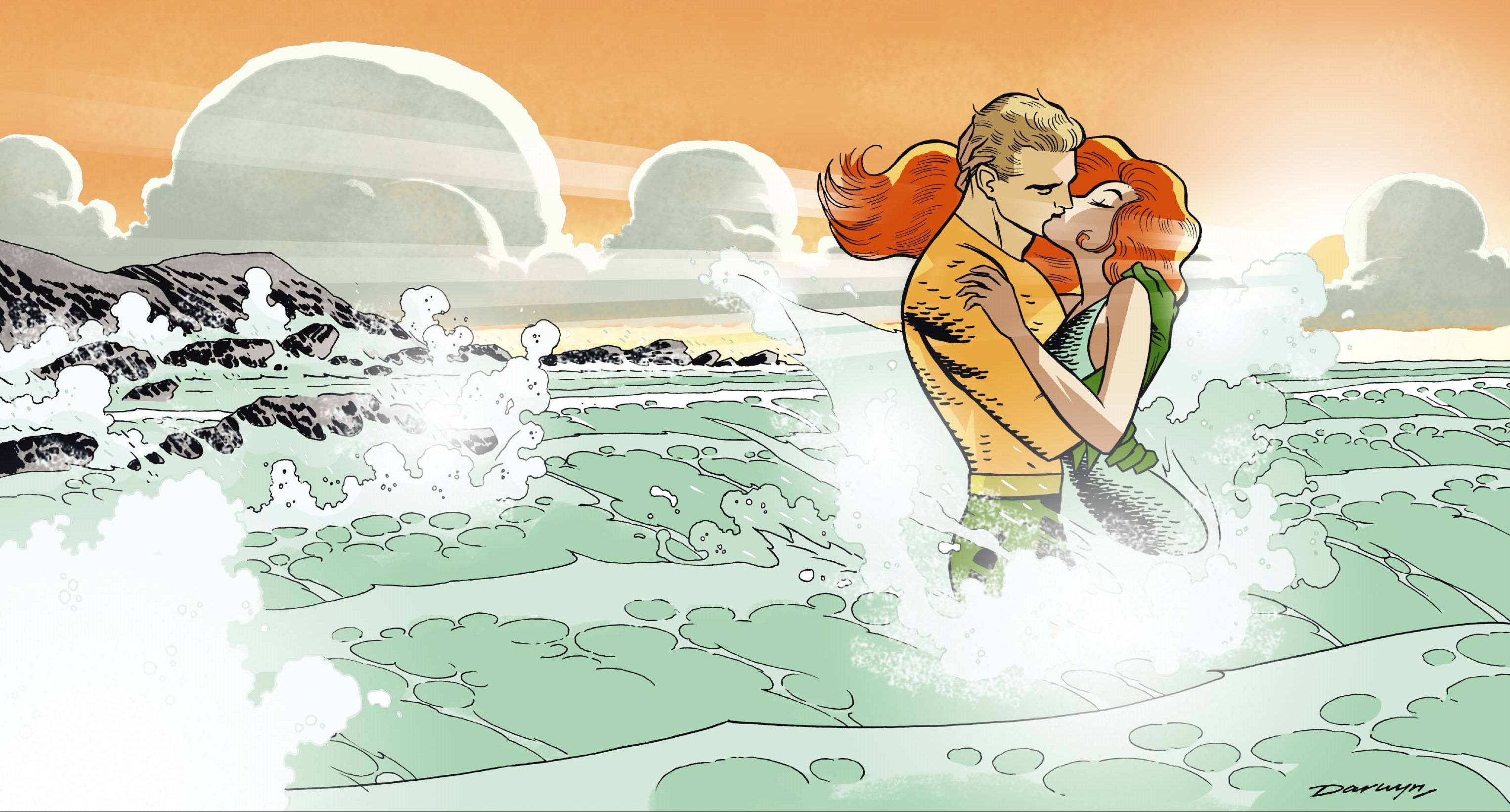 Aquaman Mera DC Comics Darwyn Cooke 3054x1642
