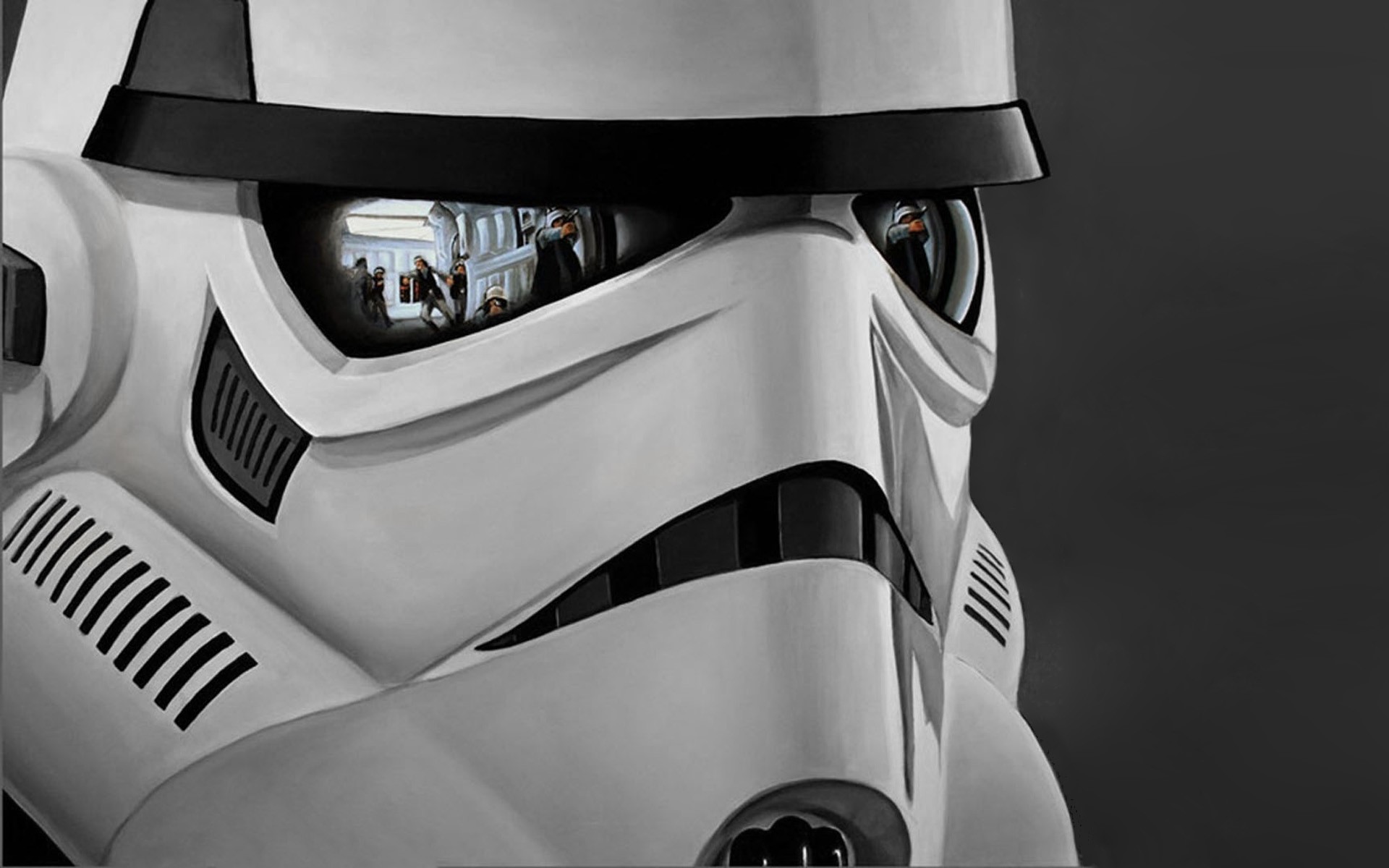 Star Wars Stormtrooper Imperial Forces Helmet Reflection Galactic Empire 1920x1200