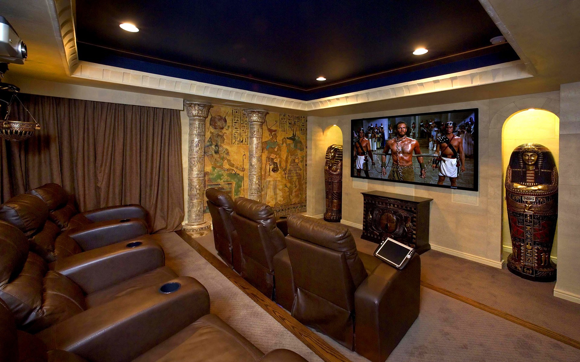 Home Cinema Interior Design Indoors 1920x1200