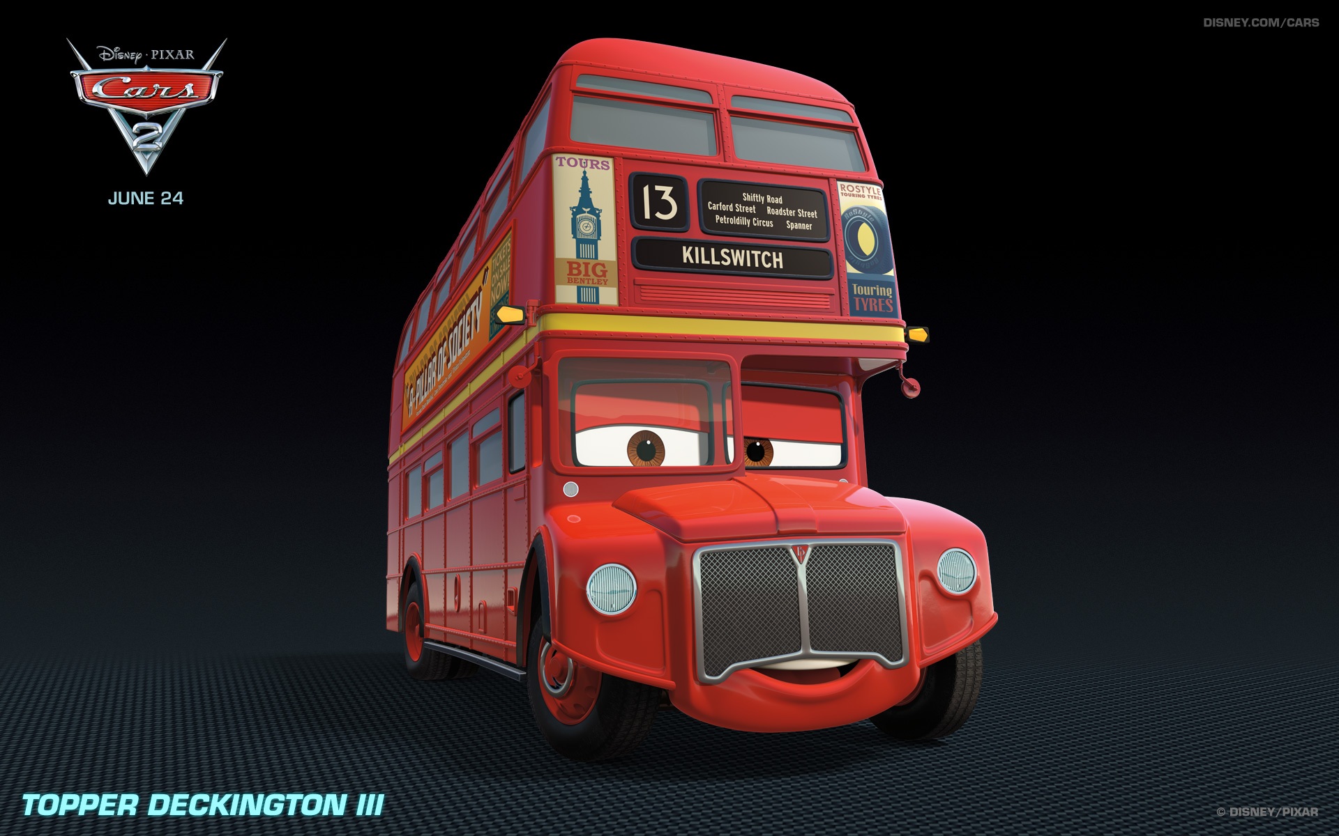 Bus Car Disney Pixar 1920x1200