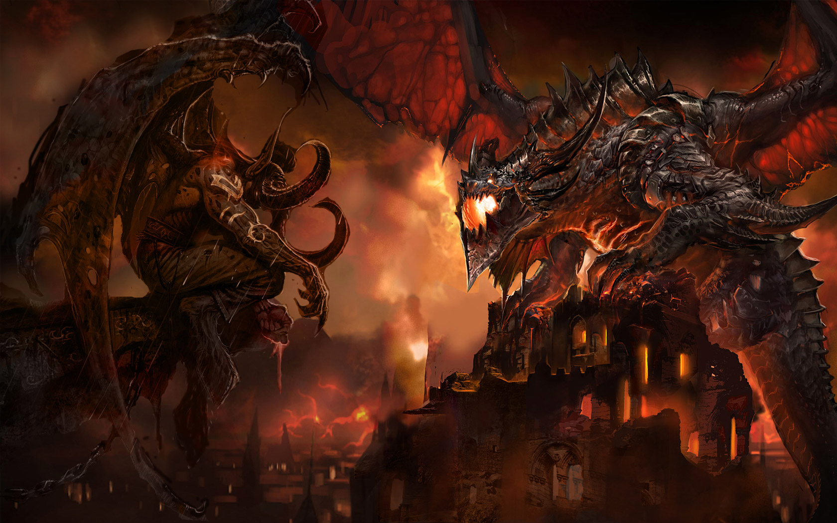 World Of Warcraft Illidan Stormrage Deathwing World Of Warcraft 1680x1050