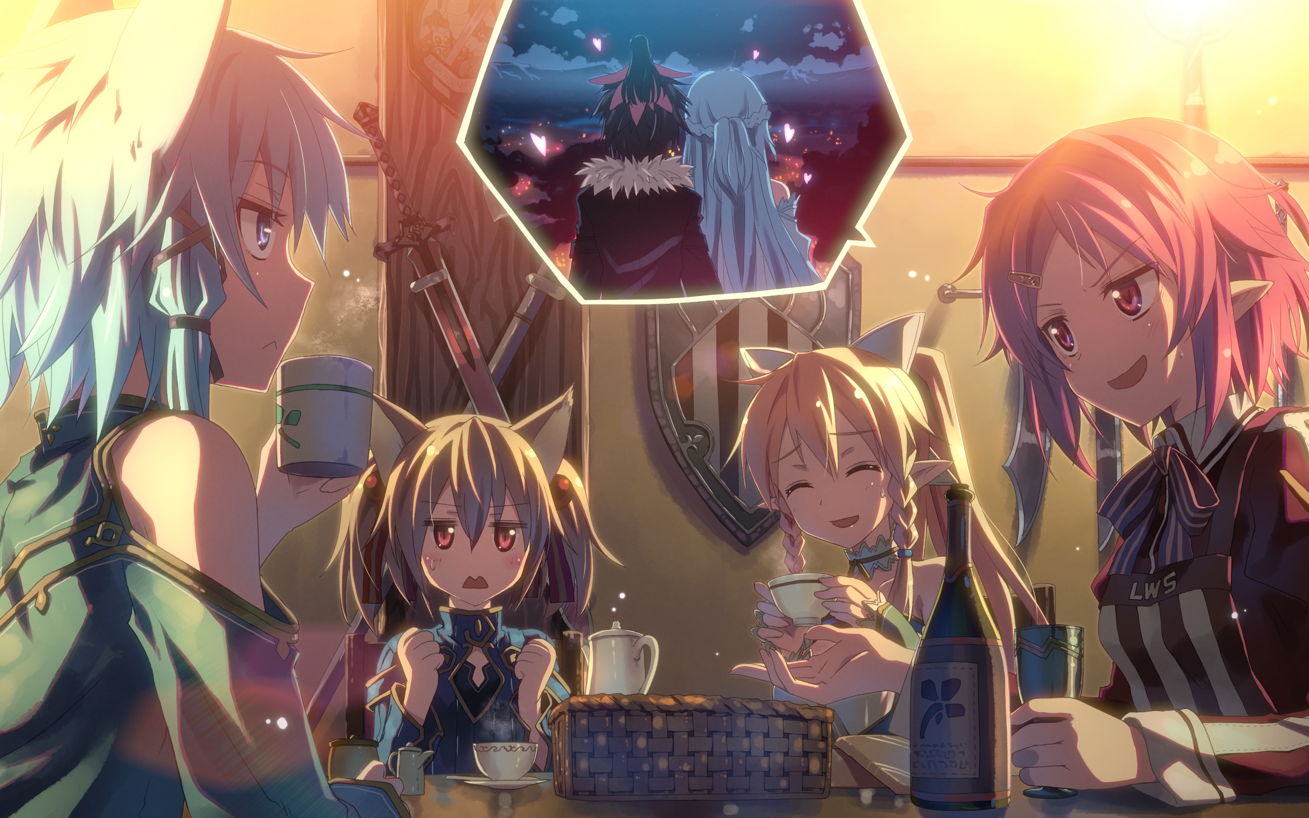 Sword Art Online Anime Girls Sinon Sword Art Online Yuuki Asuna Yui MHCP001 Kirito Sword Art Online  2560x1600