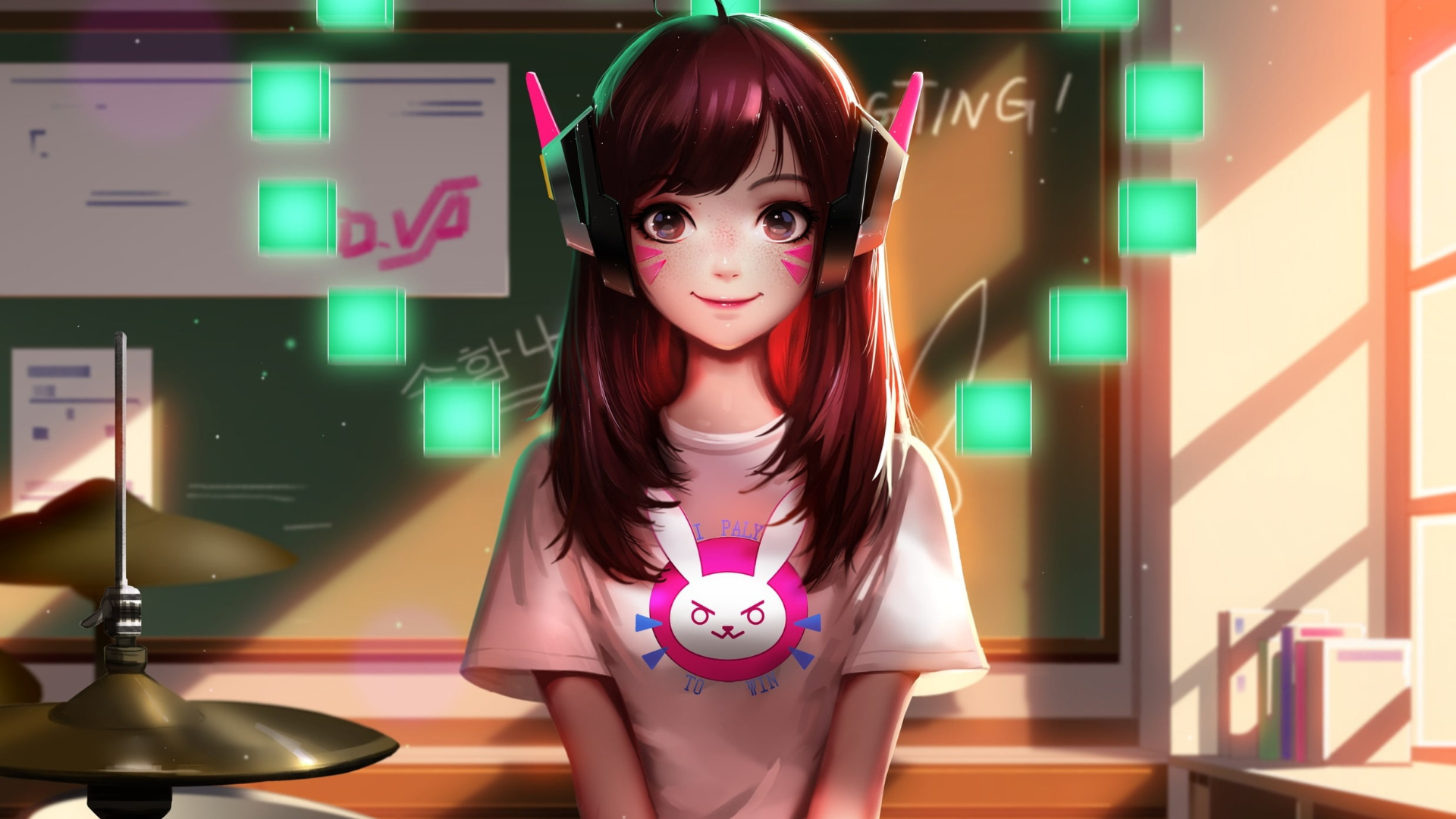 Anime Anime Girls Video Games Overwatch D Va Overwatch 113 Character Liang Xing 1920x1080