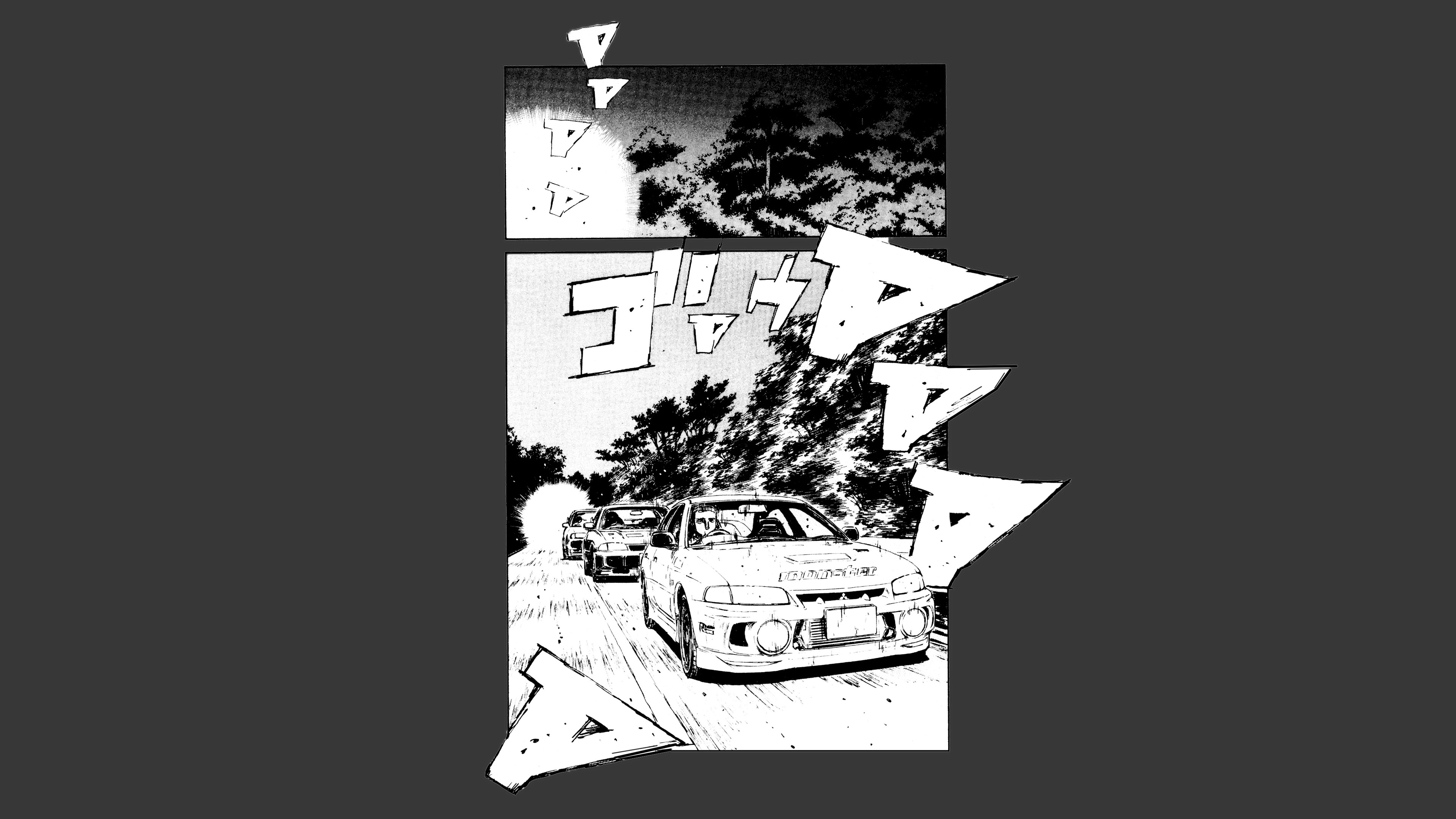 Initial D Mitsubishi Lancer Car Vehicle 3840x2160