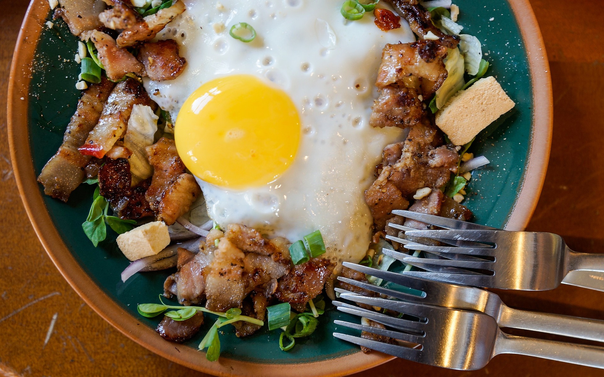 Food Lunch Eggs Fork 1920x1200