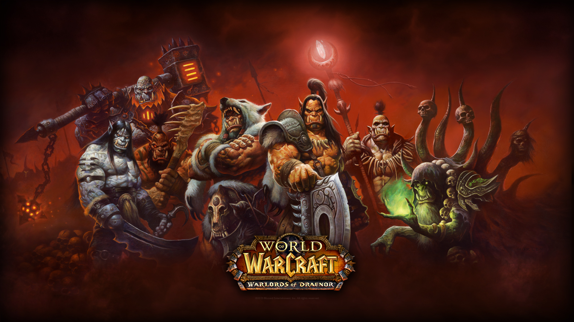 World Of Warcraft Warlords Of Draenor World Of Warcraft Fantasy Art Video Games Grommash Hellscream  1920x1080