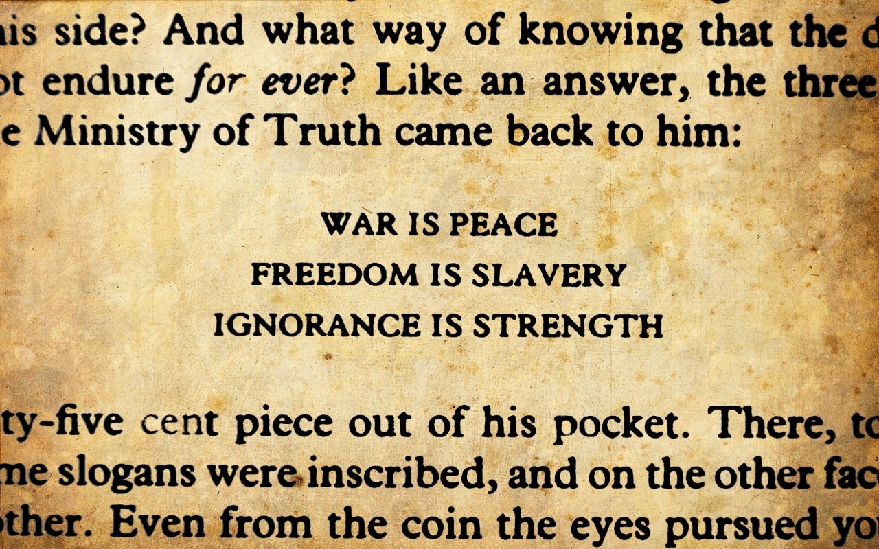 War Quote George Orwell 1984 1280x800
