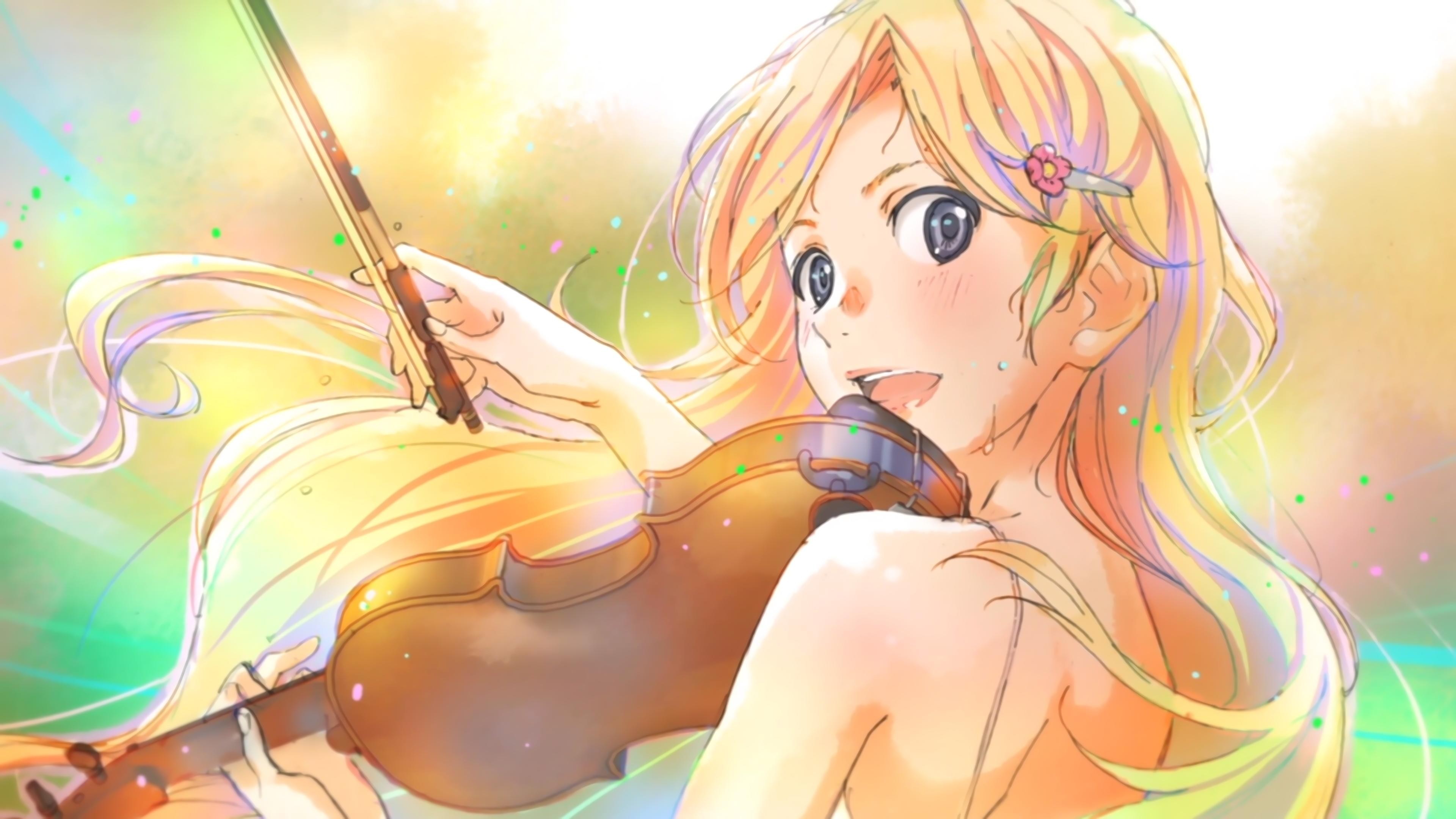 Shigatsu Wa Kimi No Uso Anime Anime Girls 3840x2160