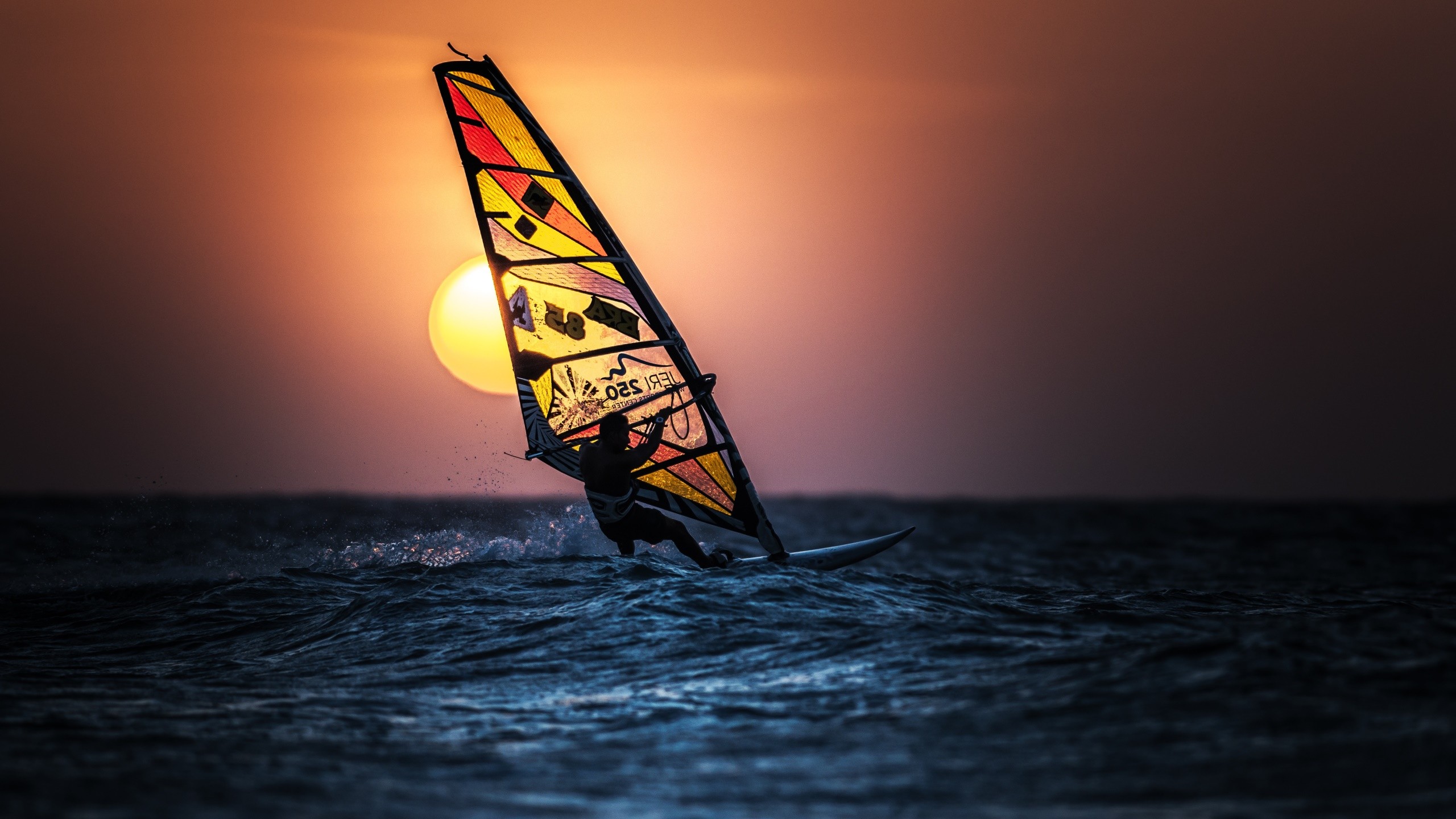 Windsurfing Sport Sea Sun 2560x1440