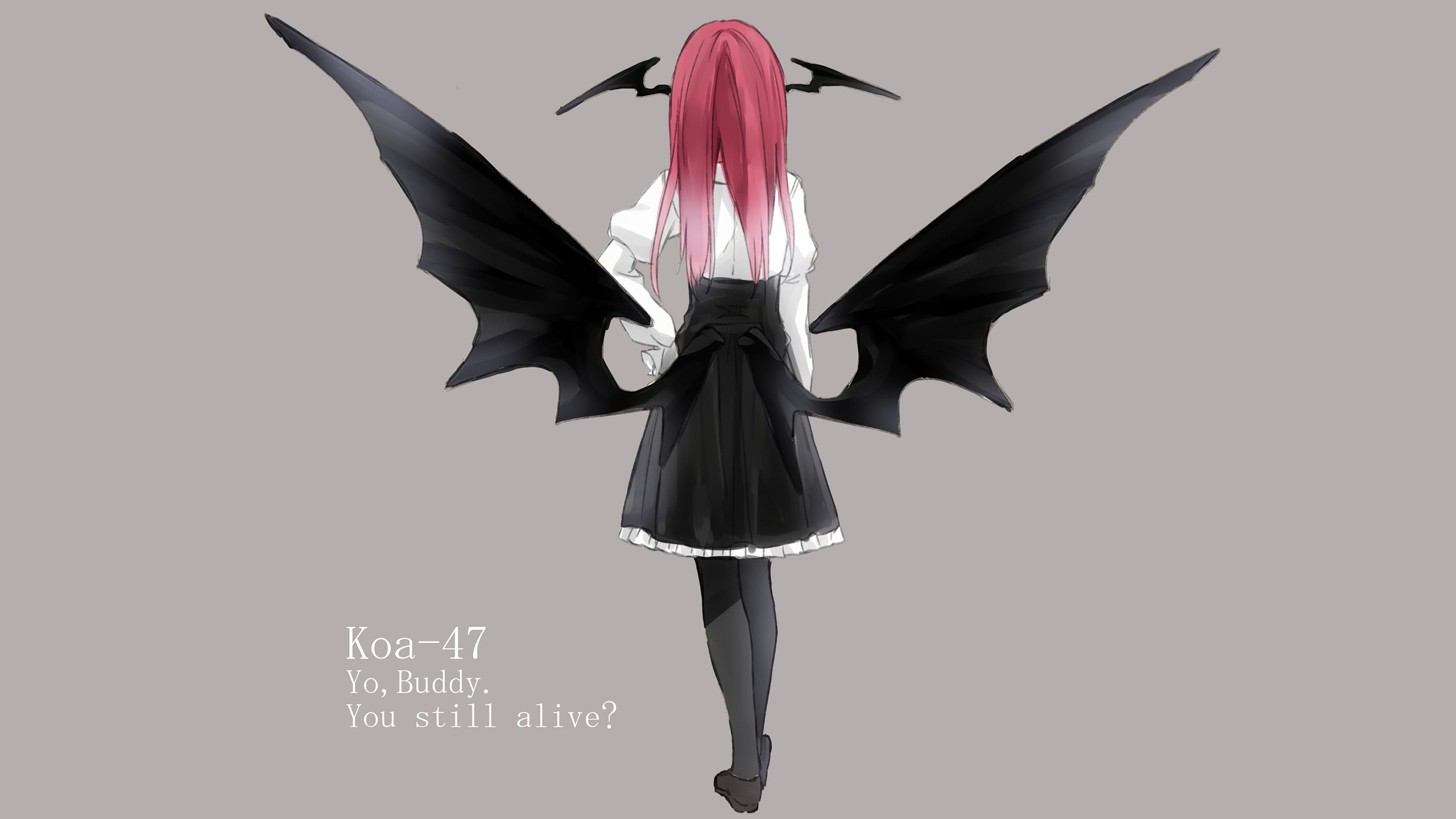 Touhou Koakuma Redhead Wings Skirt 2560x1440