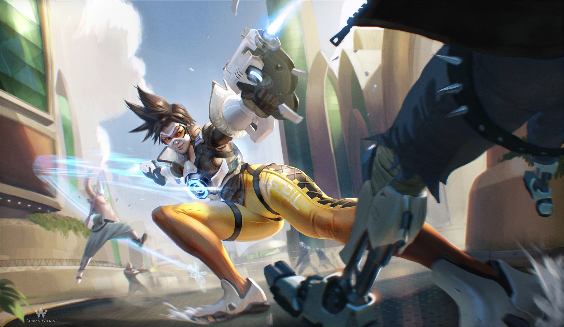 Overwatch Tracer Overwatch Blizzard Entertainment Lena Oxton 1920x1115