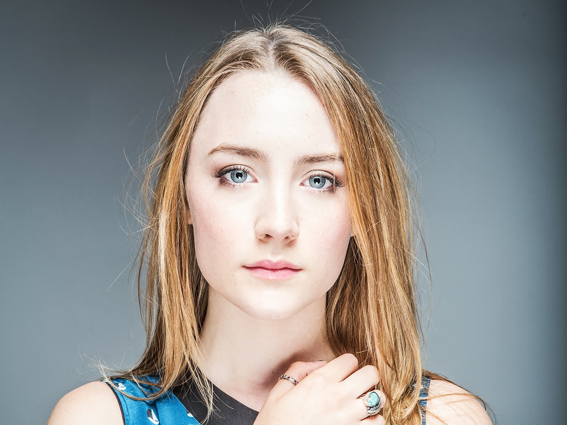 Saoirse Ronan Actress Blonde Blue Eyes Face 1920x1440