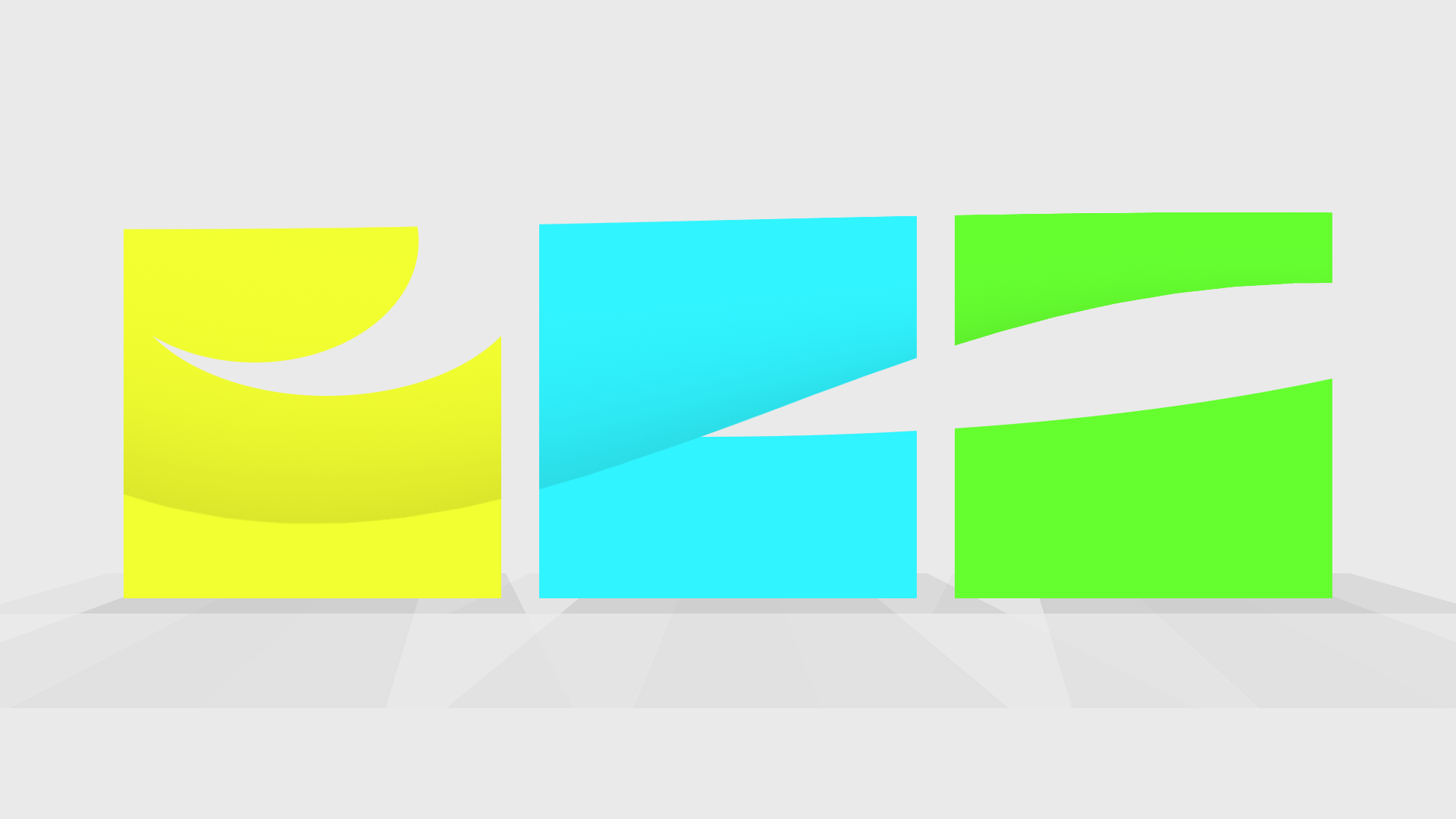 Minimalism Yellow Blue Green Boxes Simple Colorful Cyan Bright 1920x1080