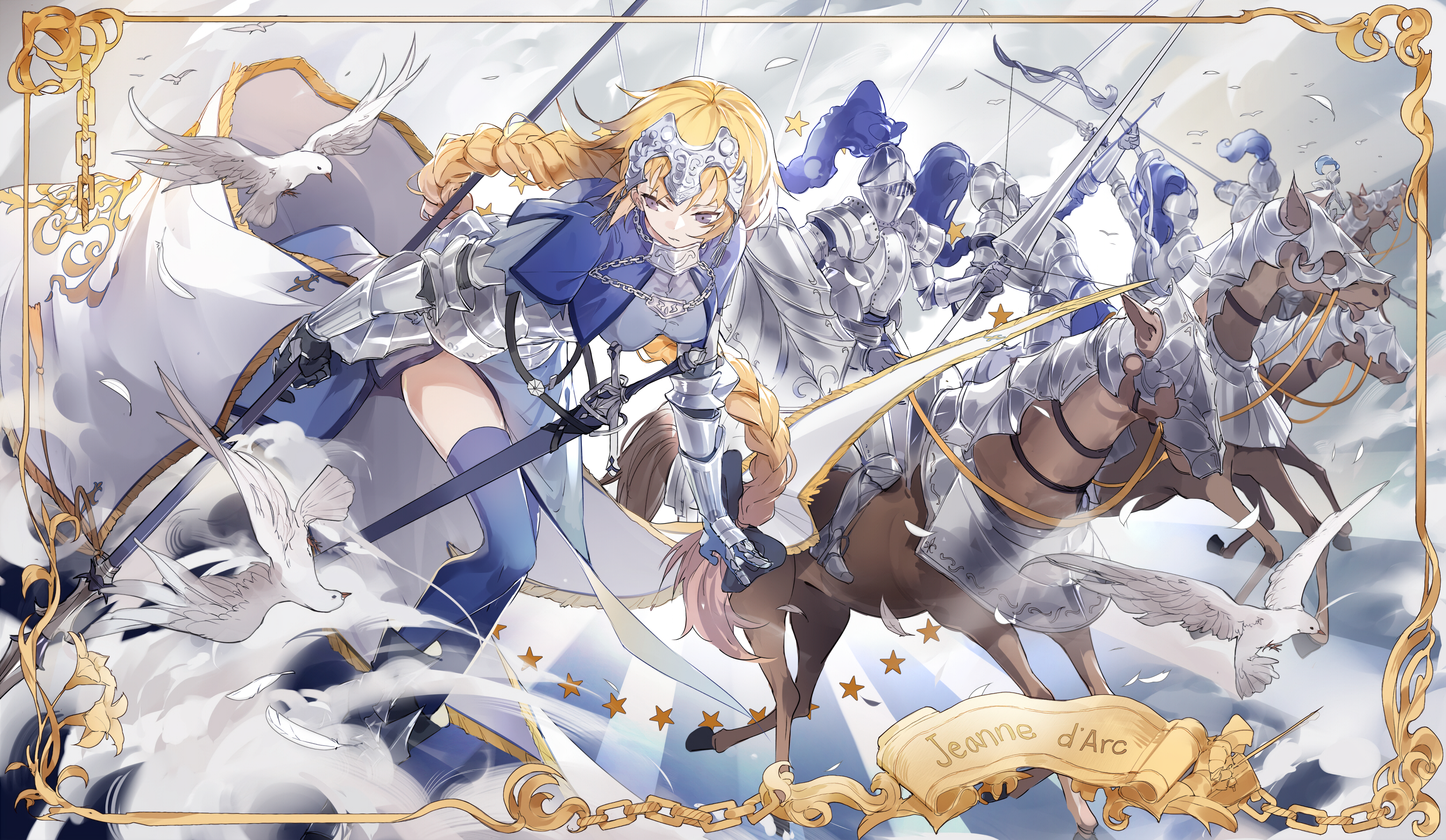 Anime Anime Girls Fate Grand Order Joan Of Arc Armor Long Hair Blonde 3270x1900