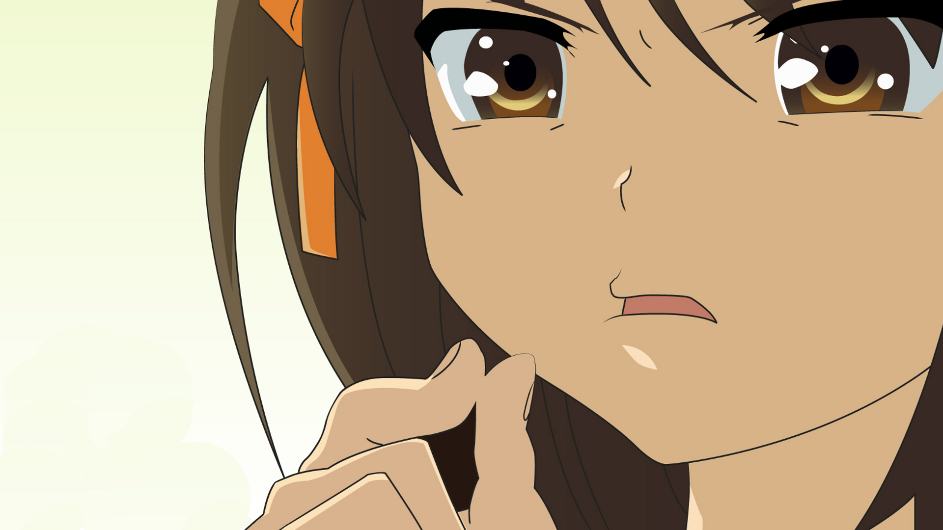 The Melancholy Of Haruhi Suzumiya Suzumiya Haruhi Anime Girls Closeup 1920x1080