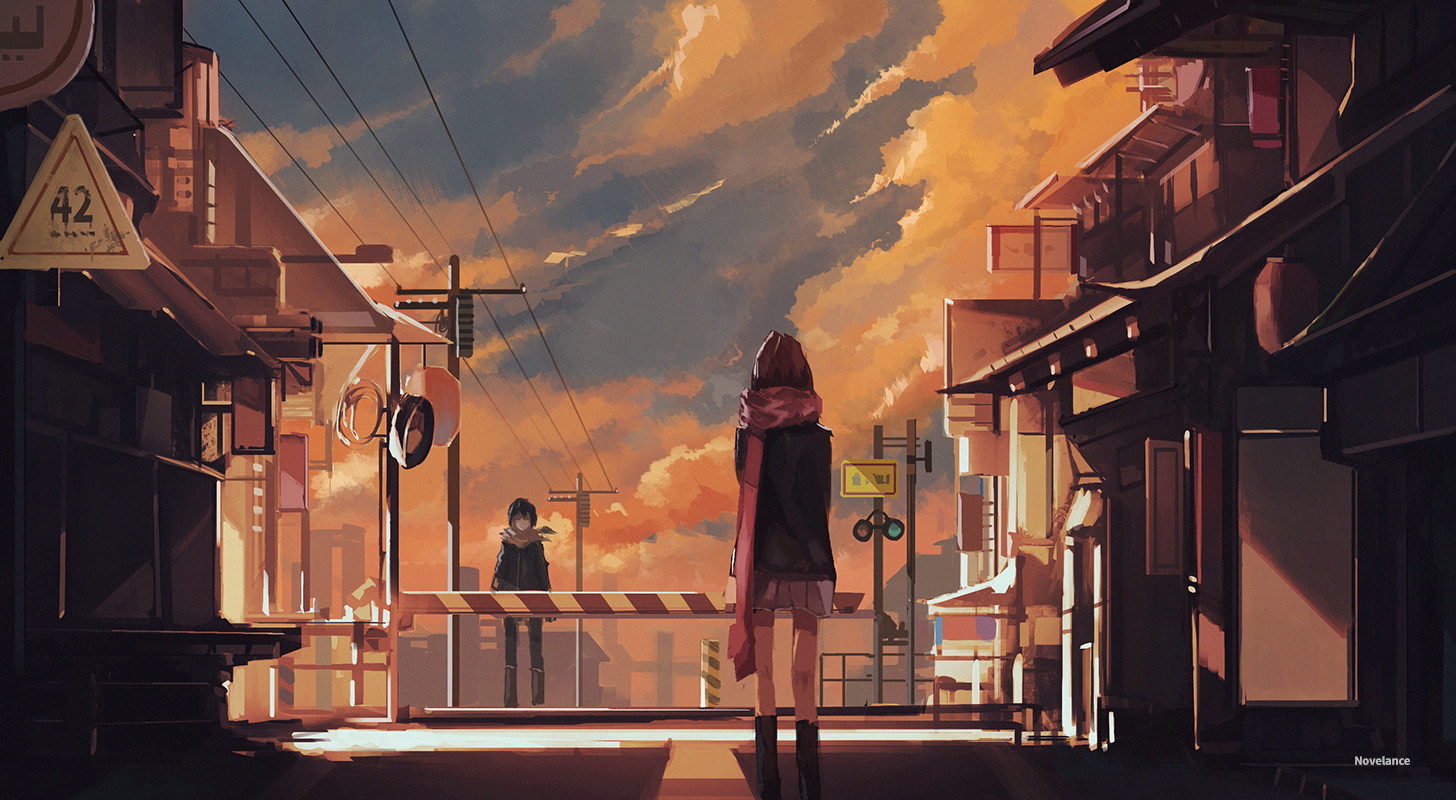 Anime Girls Novelance City Urban Sky 1456x800