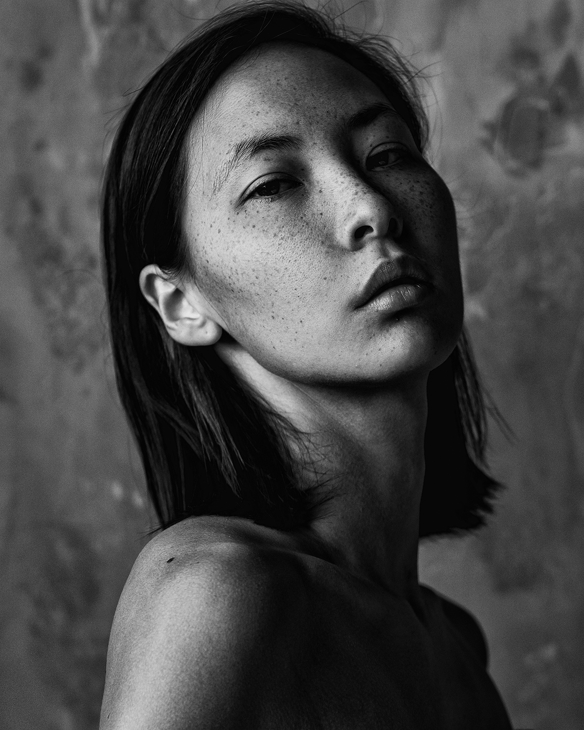 Model Asian Women Monochrome Aleksey Trifonov Portrait Face 1200x1500
