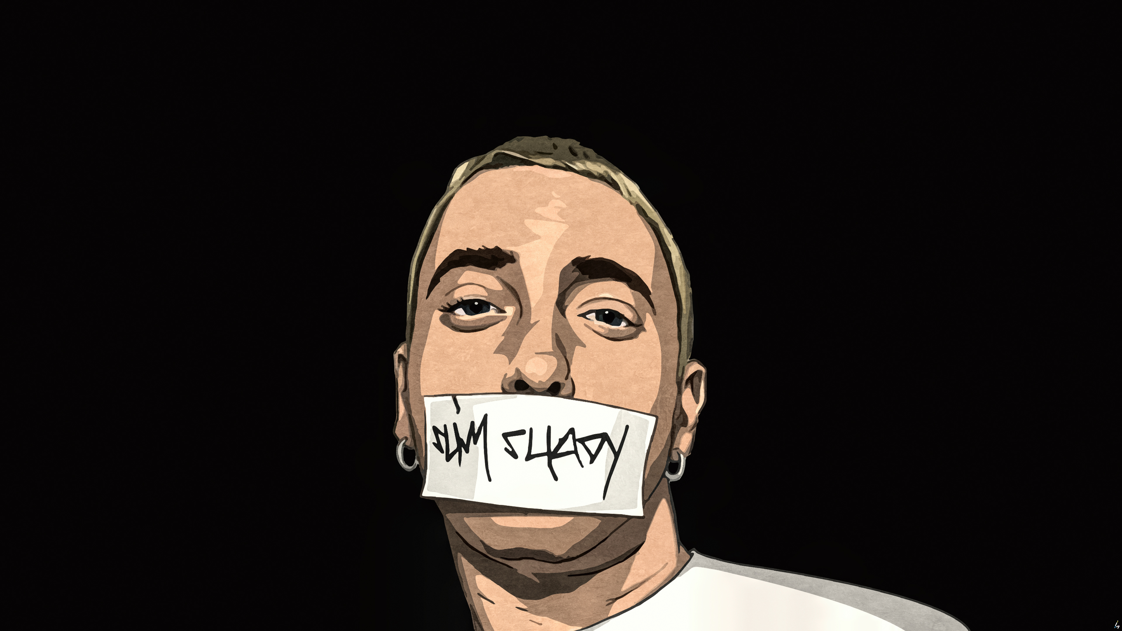Marshall Mathers Eminem Hip Hop Rap Fan Art Remaster Adobe Illustrator Photoshop Digital Art 3840x2160