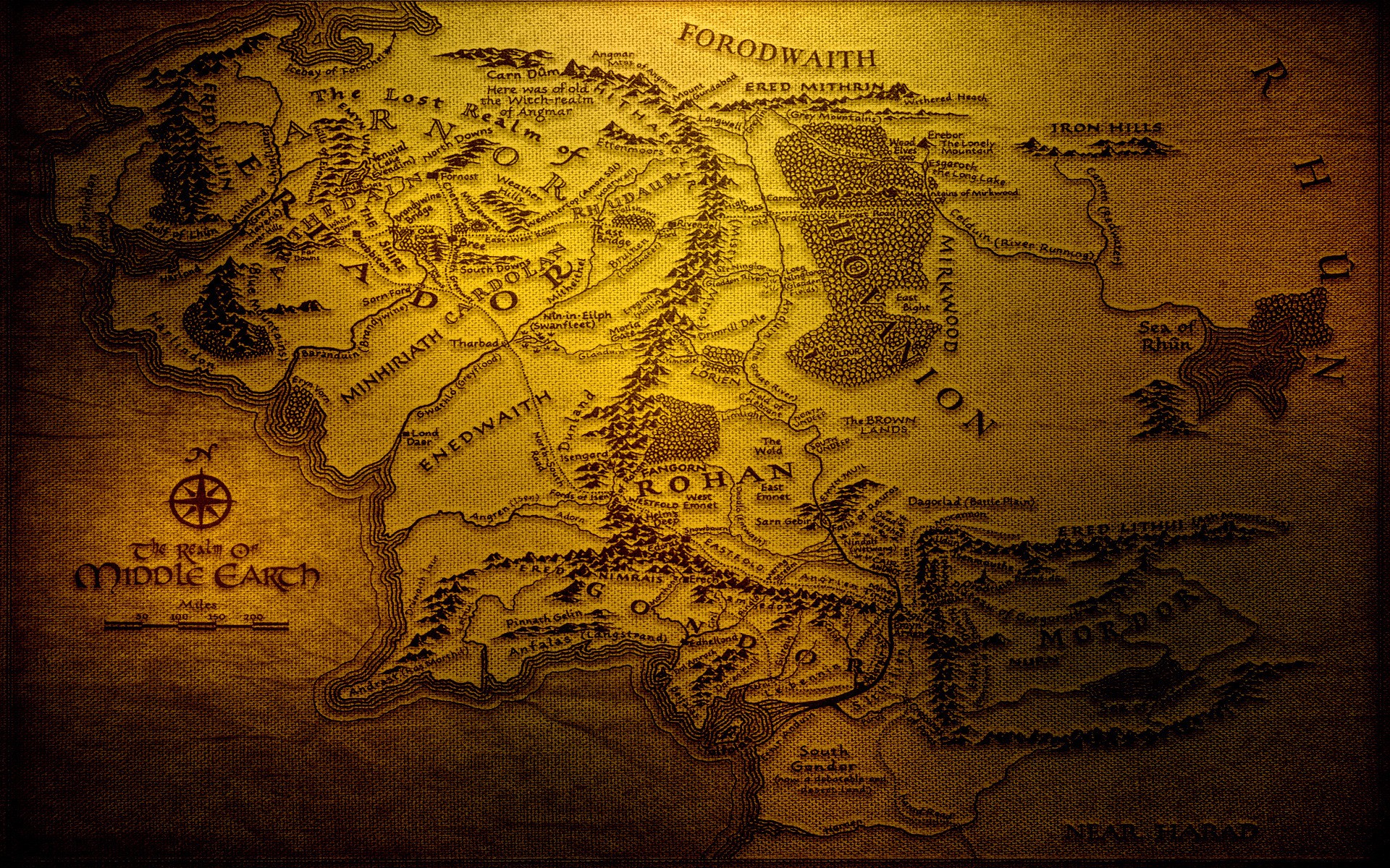 Map Middle Earth The Lord Of The Rings J R R Tolkien The Hobbit 1920x1200