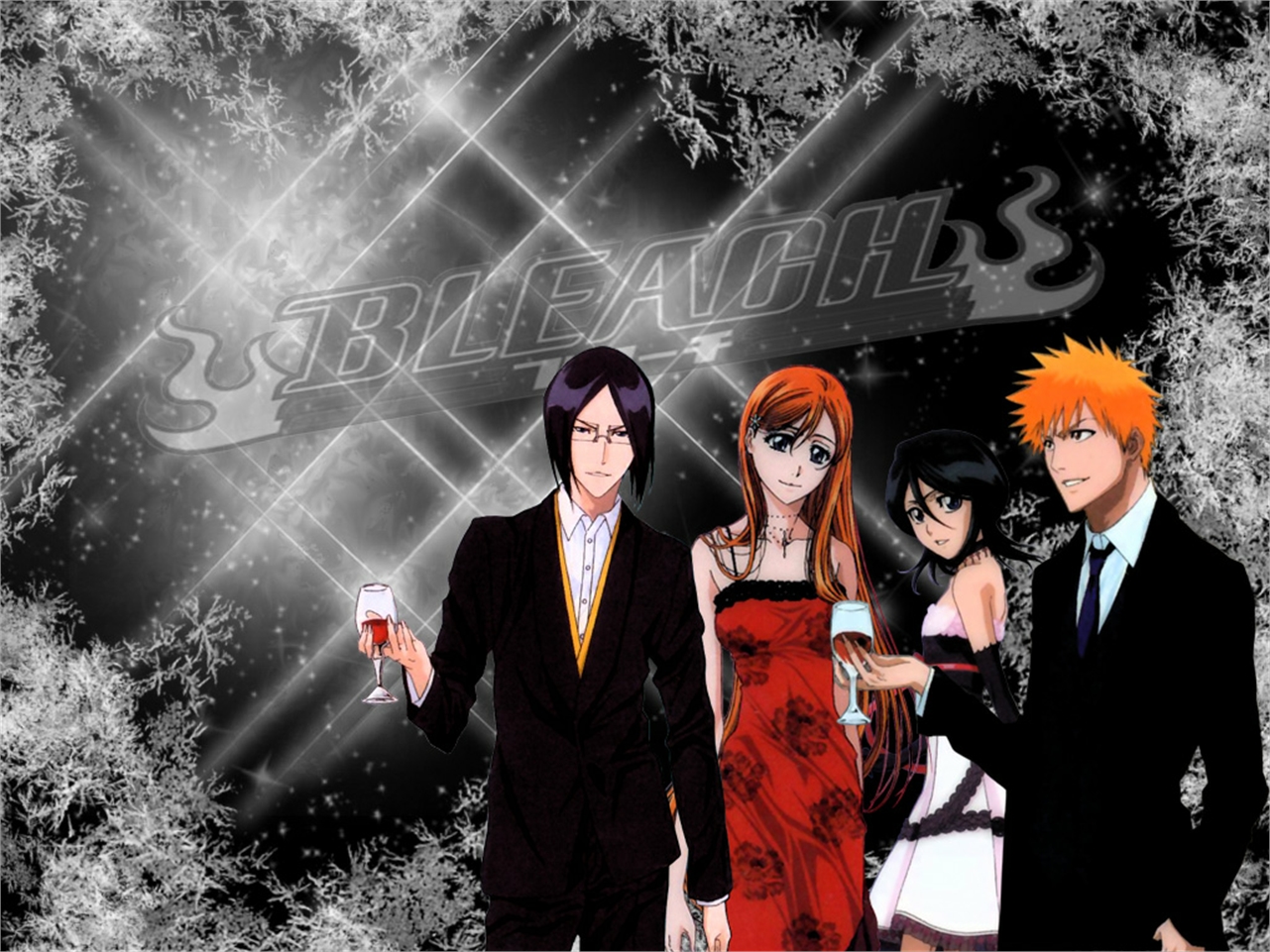 Uryu Ishida Orihime Inoue Ichigo Kurosaki Rukia Kuchiki 1281x961