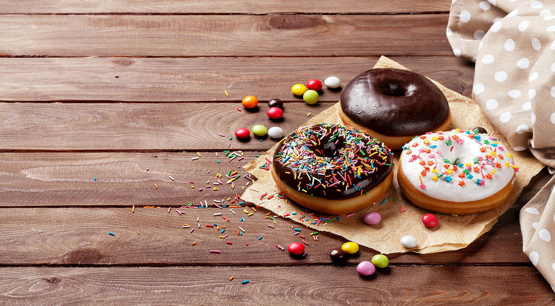 Sweets Food Donuts Candy 1919x1060