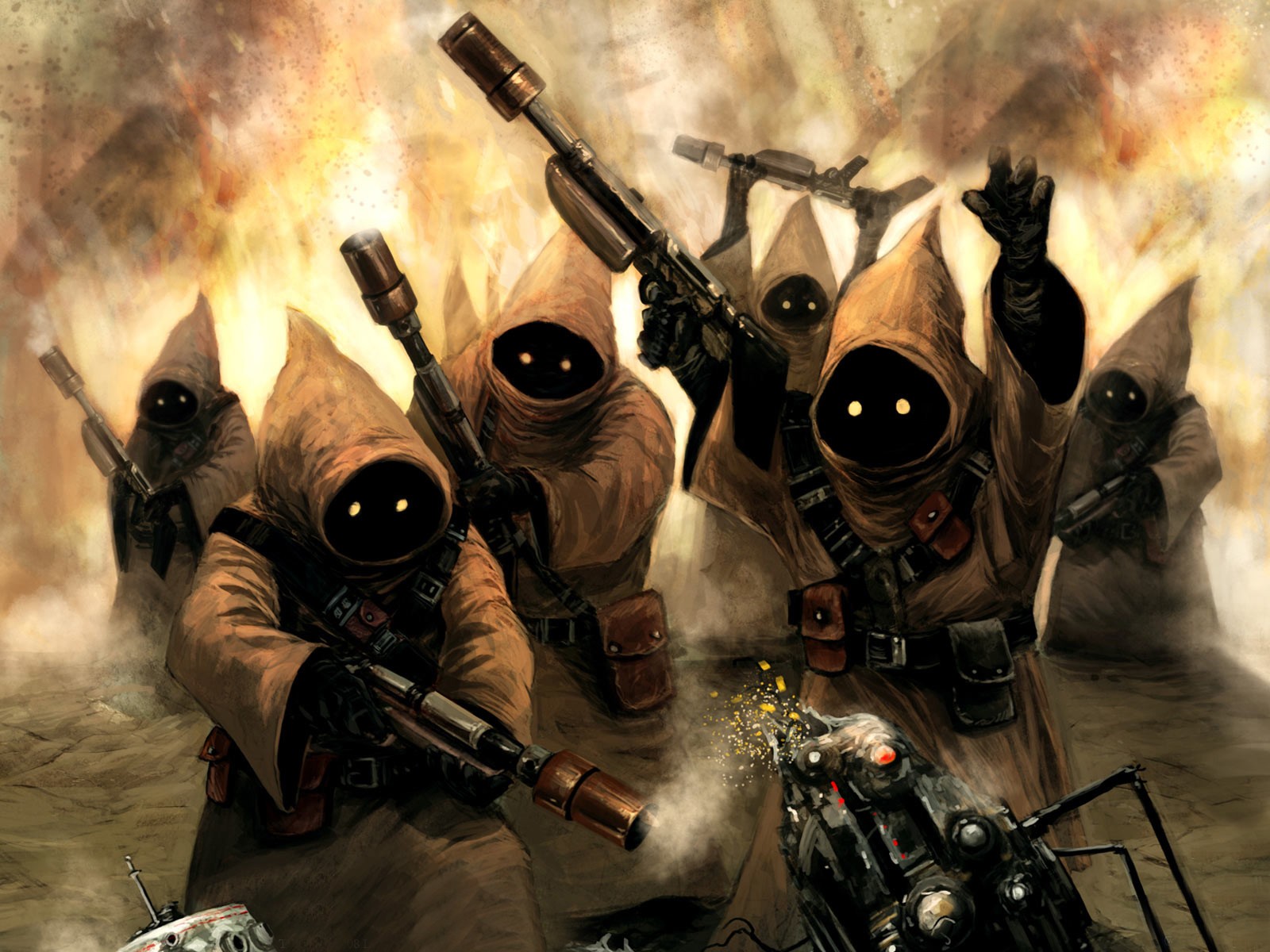 Jawas Star Wars Artwork Science Fiction 1600x1200